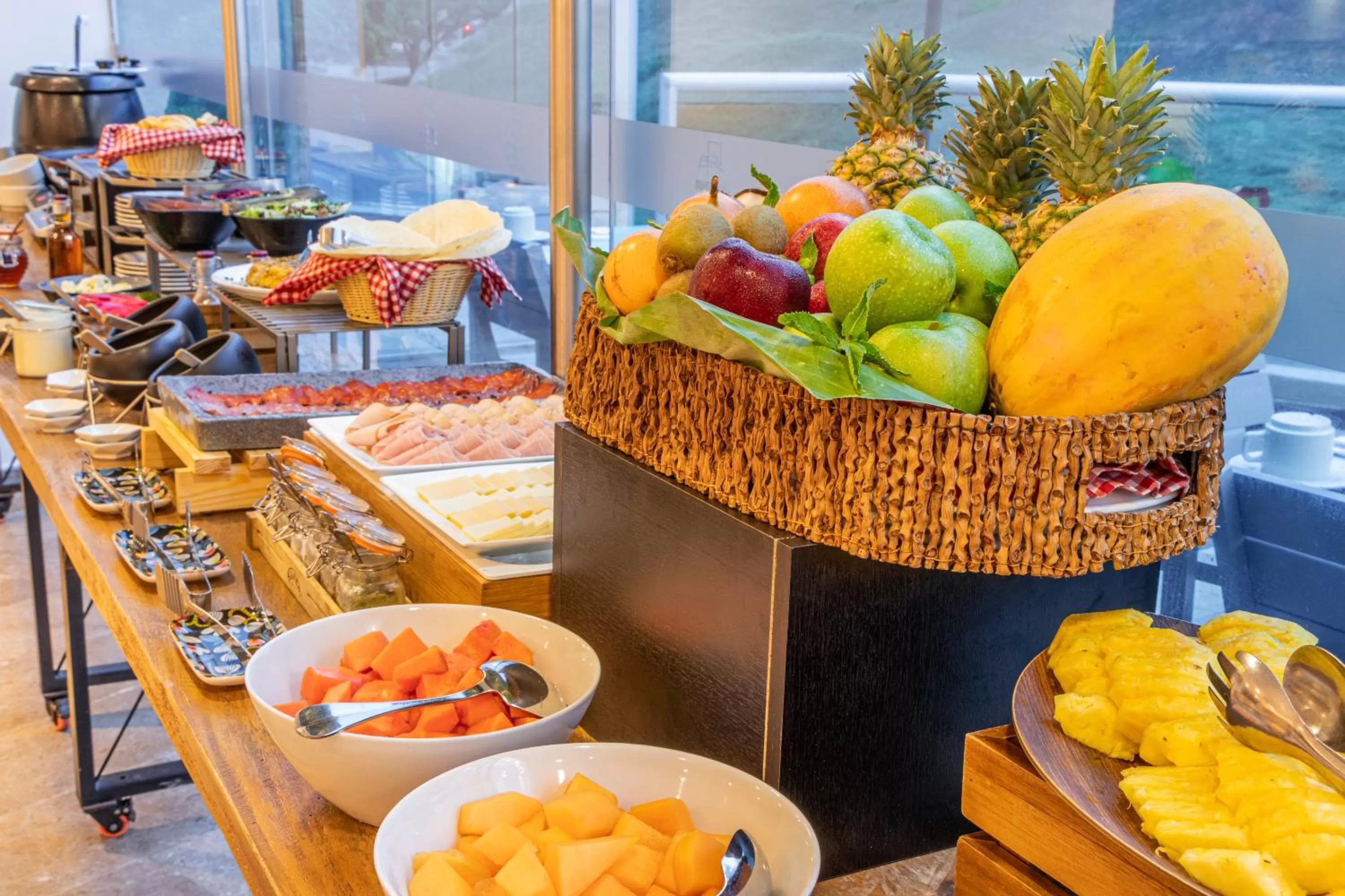 Buffet breakfast in GHL San Lazaro Art Hotel