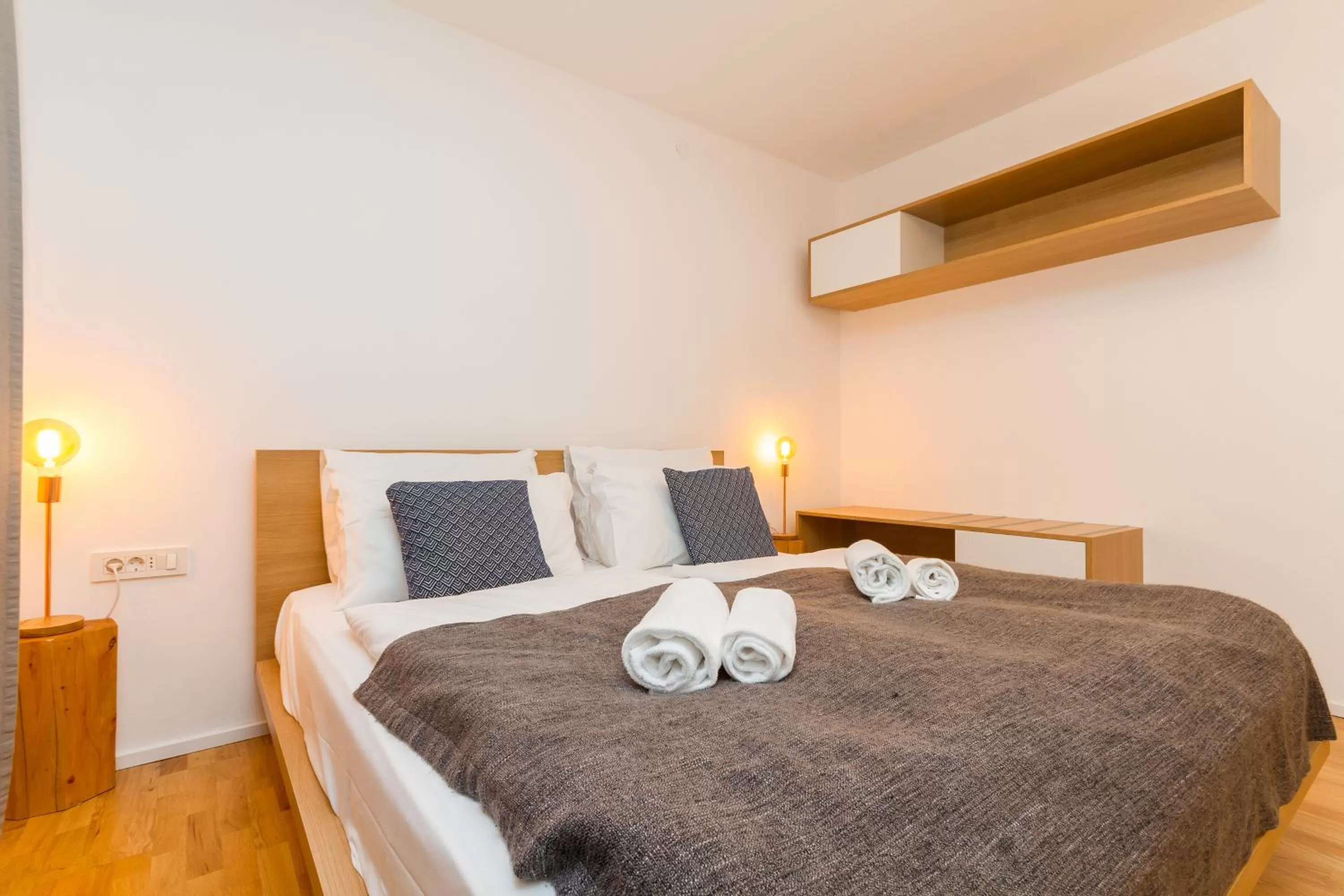 Bed in Forgotten Garden Apartments Portoroz