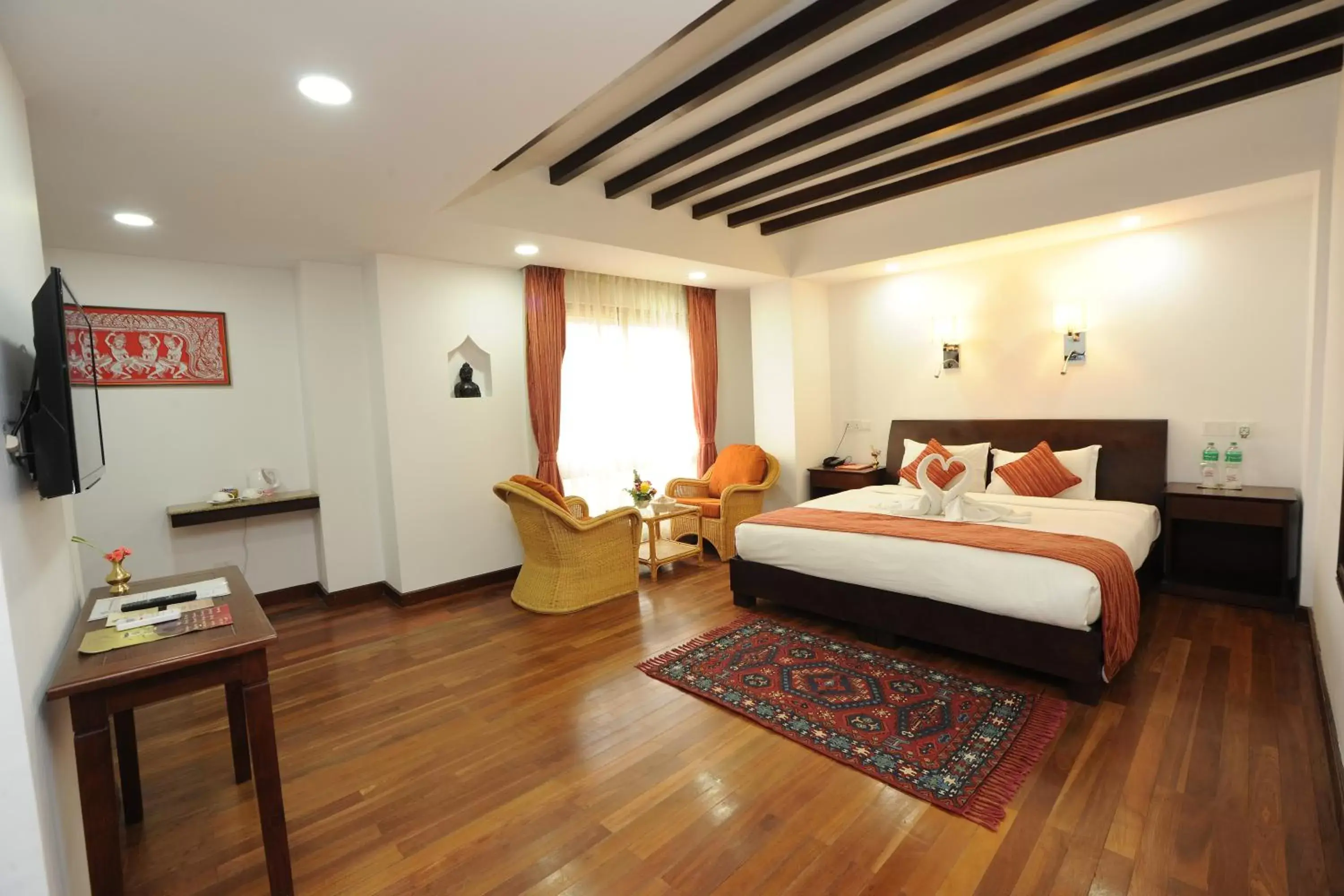 Bed in Apsara Boutique Hotel