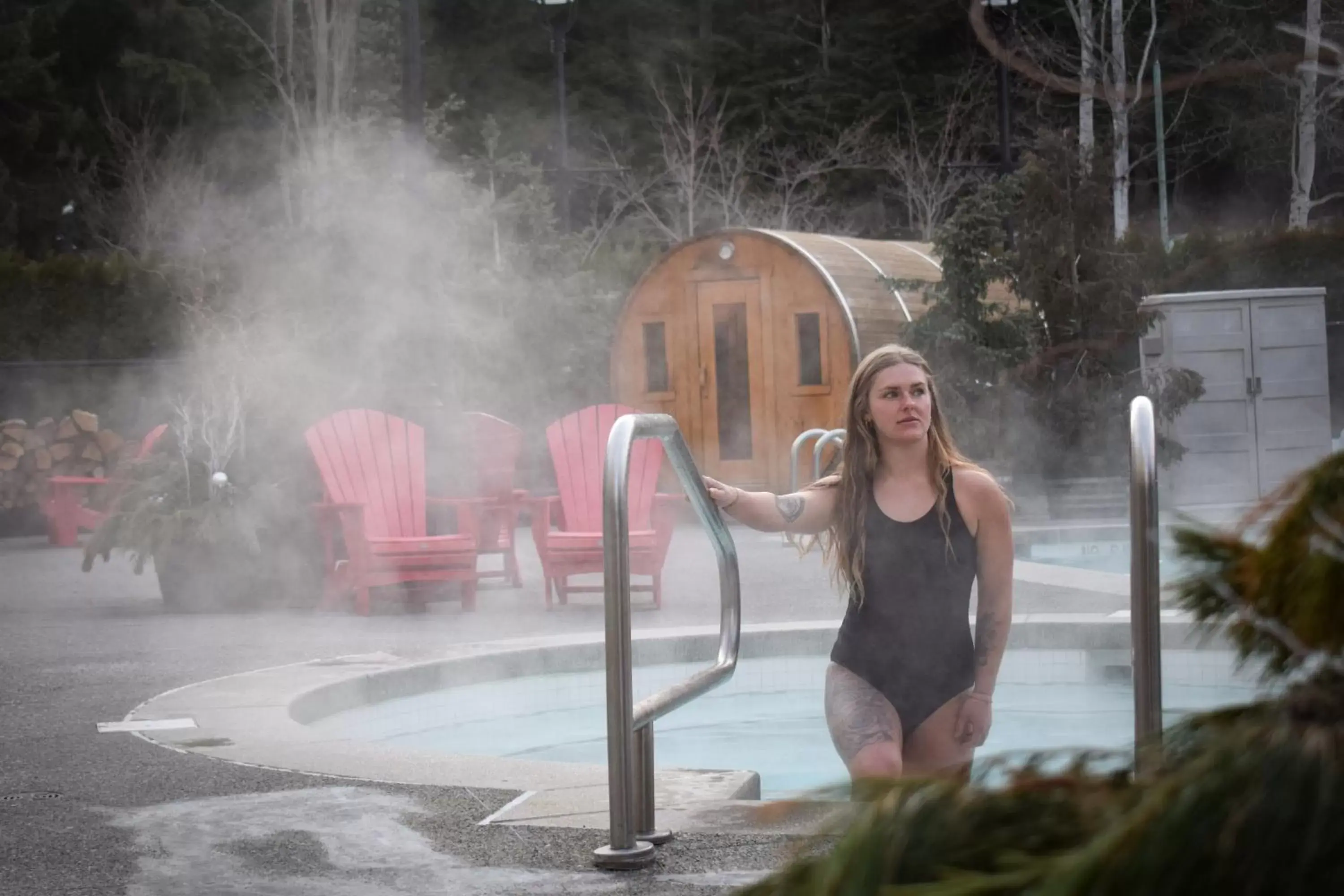 People, Swimming Pool in Fairmont Chateau Whistler