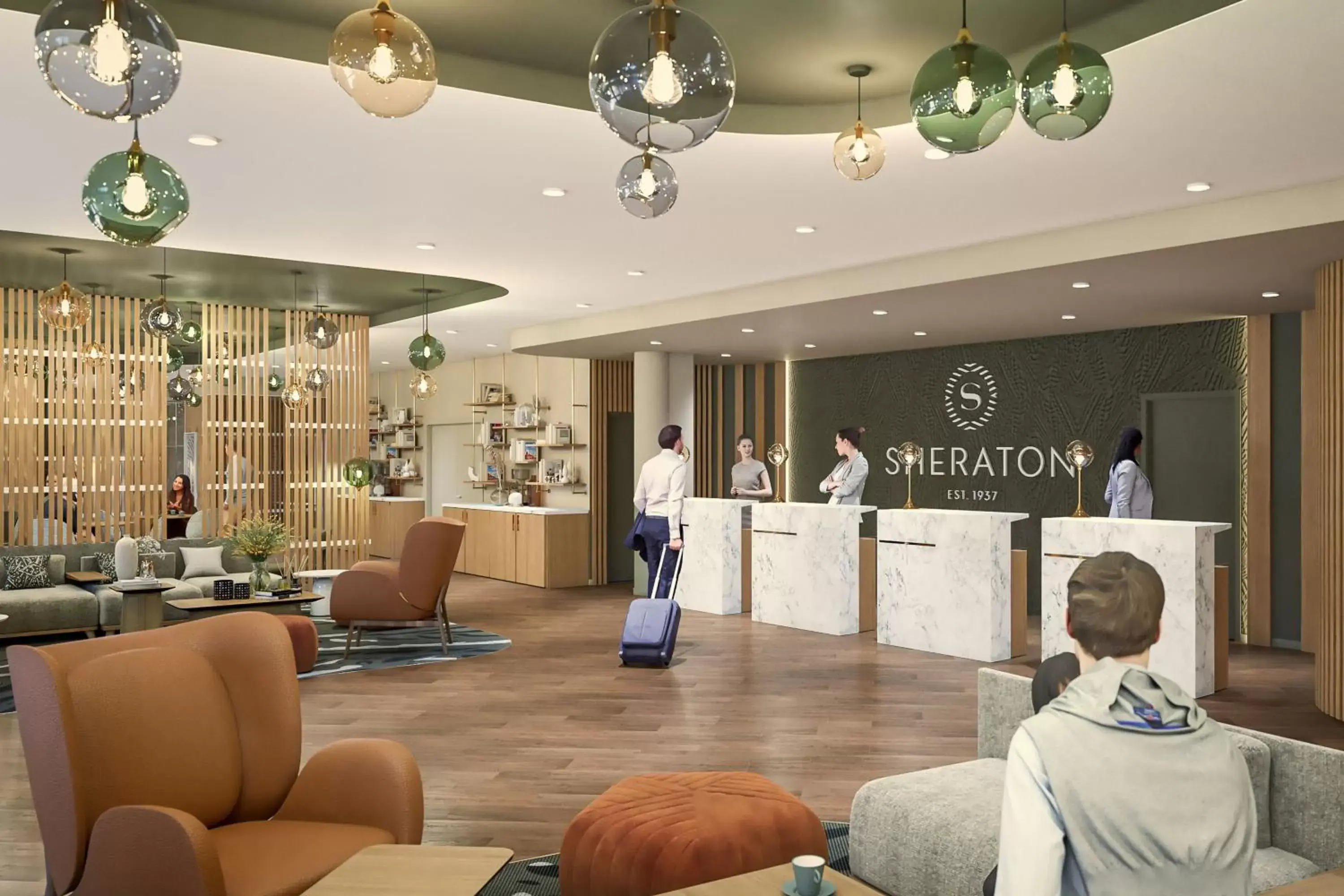 Lobby or reception in Sheraton Bordeaux Airport