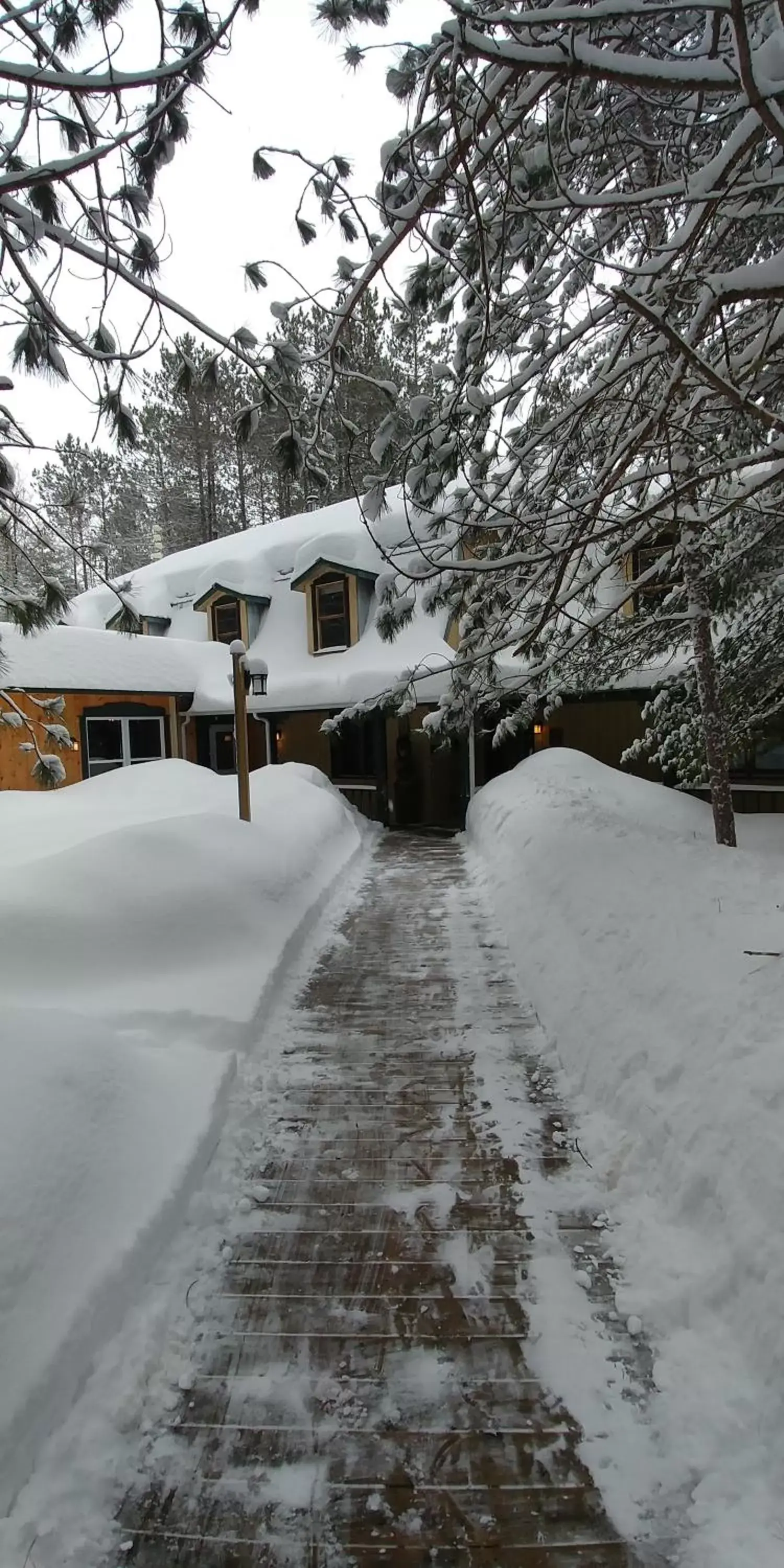 Facade/entrance, Winter in Auberge le Cosy