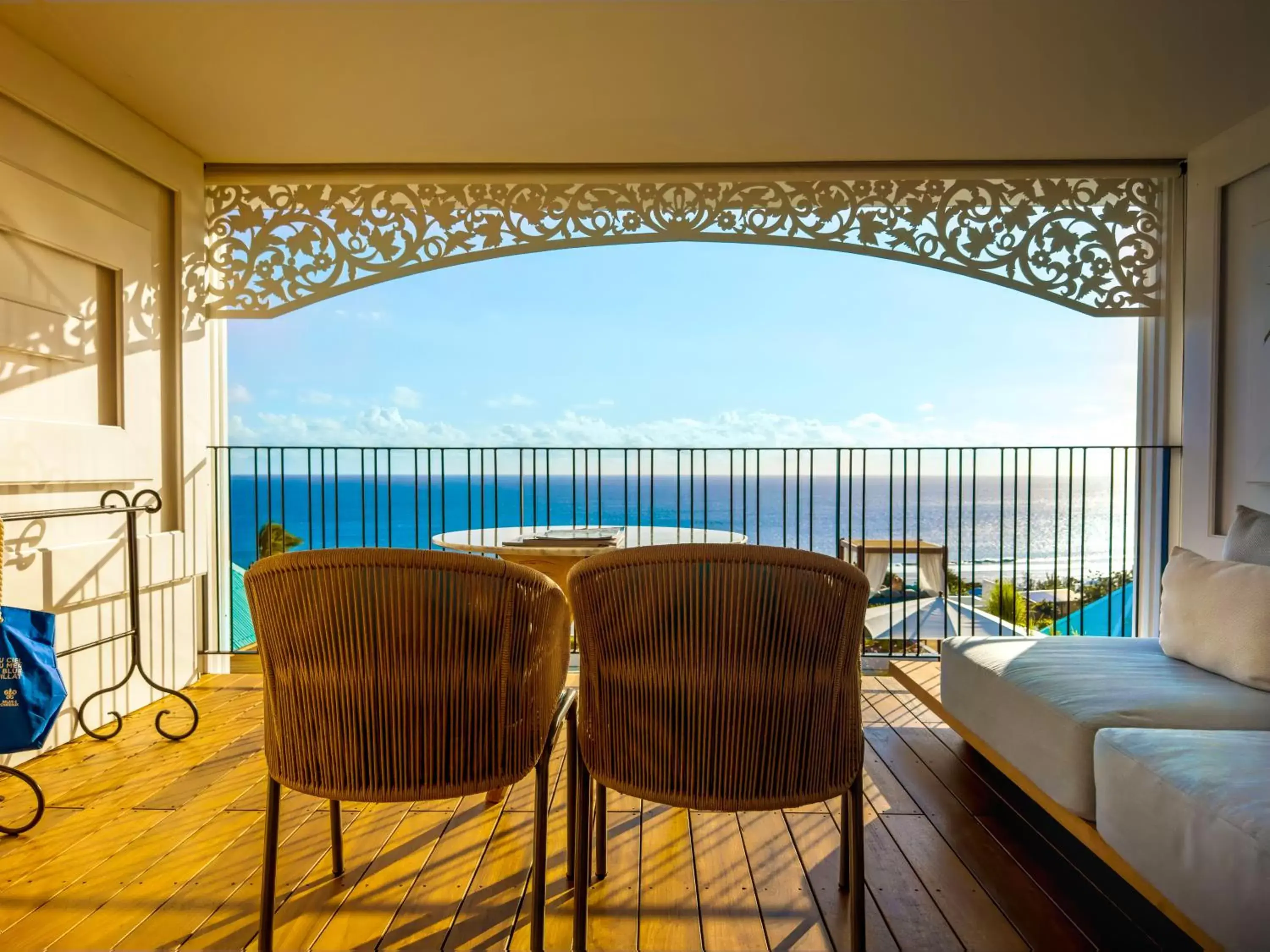 Seating Area in Blue Margouillat Seaview Hotel-RELAIS & CHATEAUX