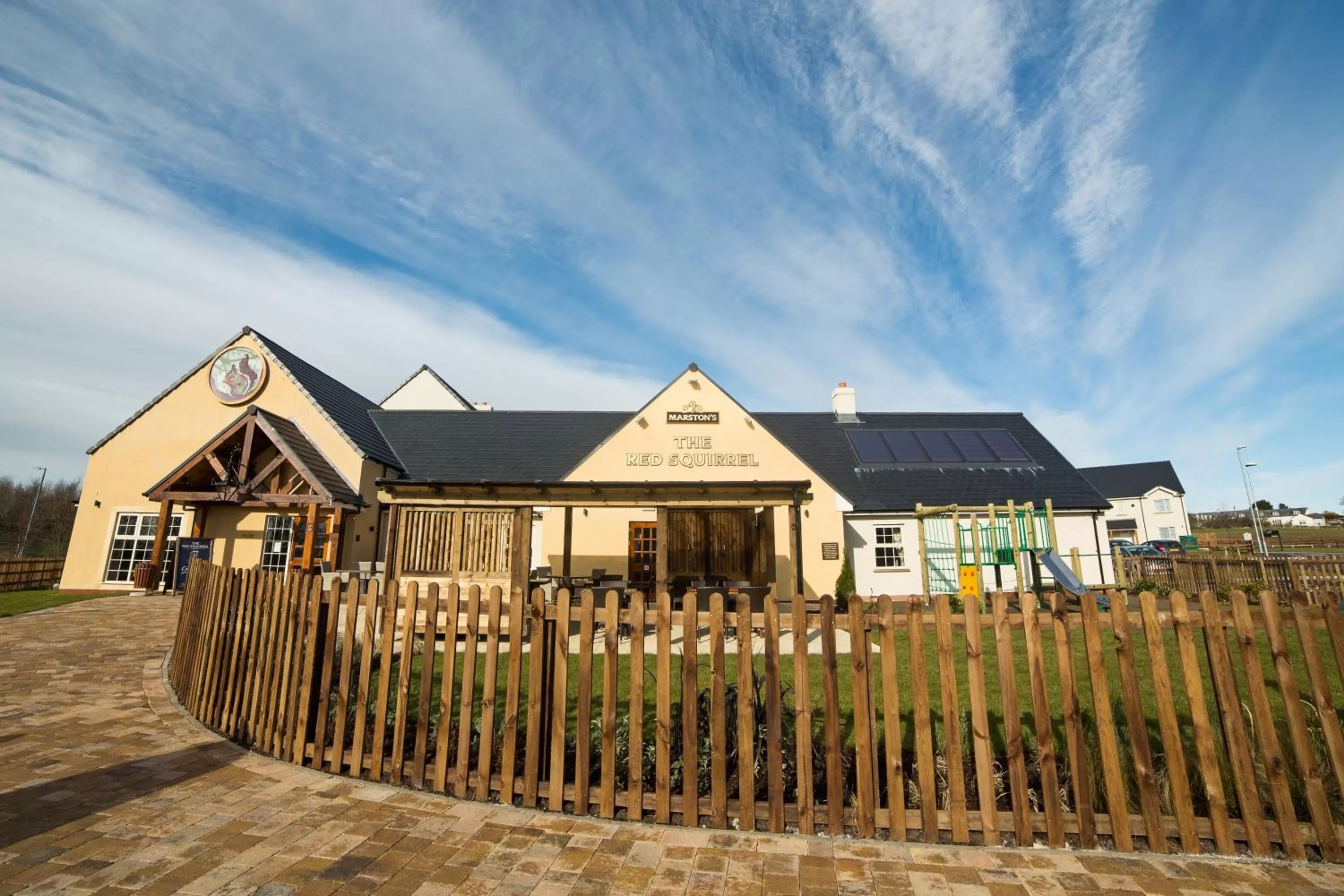 Facade/entrance in Red Squirrel, Stevenston by Marston's Inns