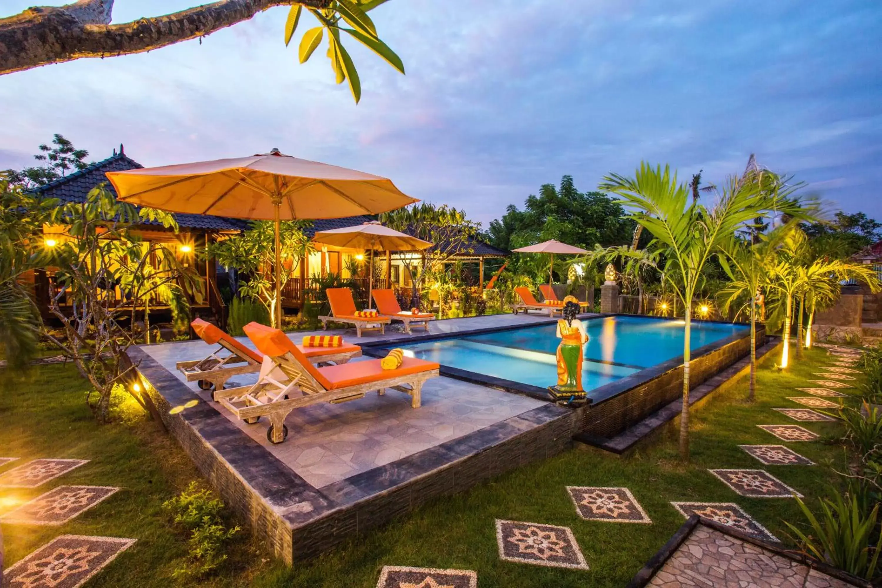 Night, Swimming Pool in Dinatah Lembongan Villas