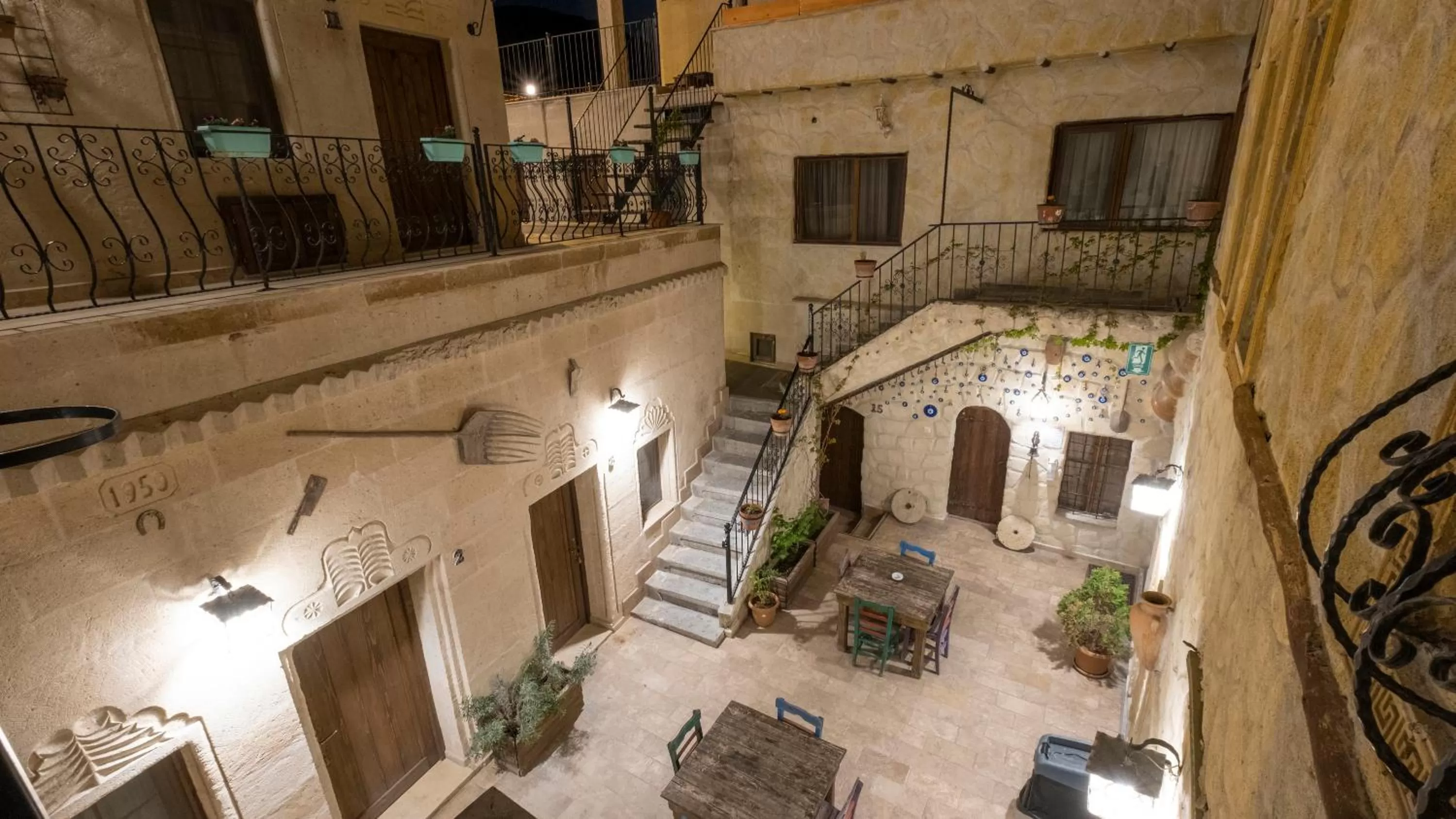 Inner courtyard view in In Stone House