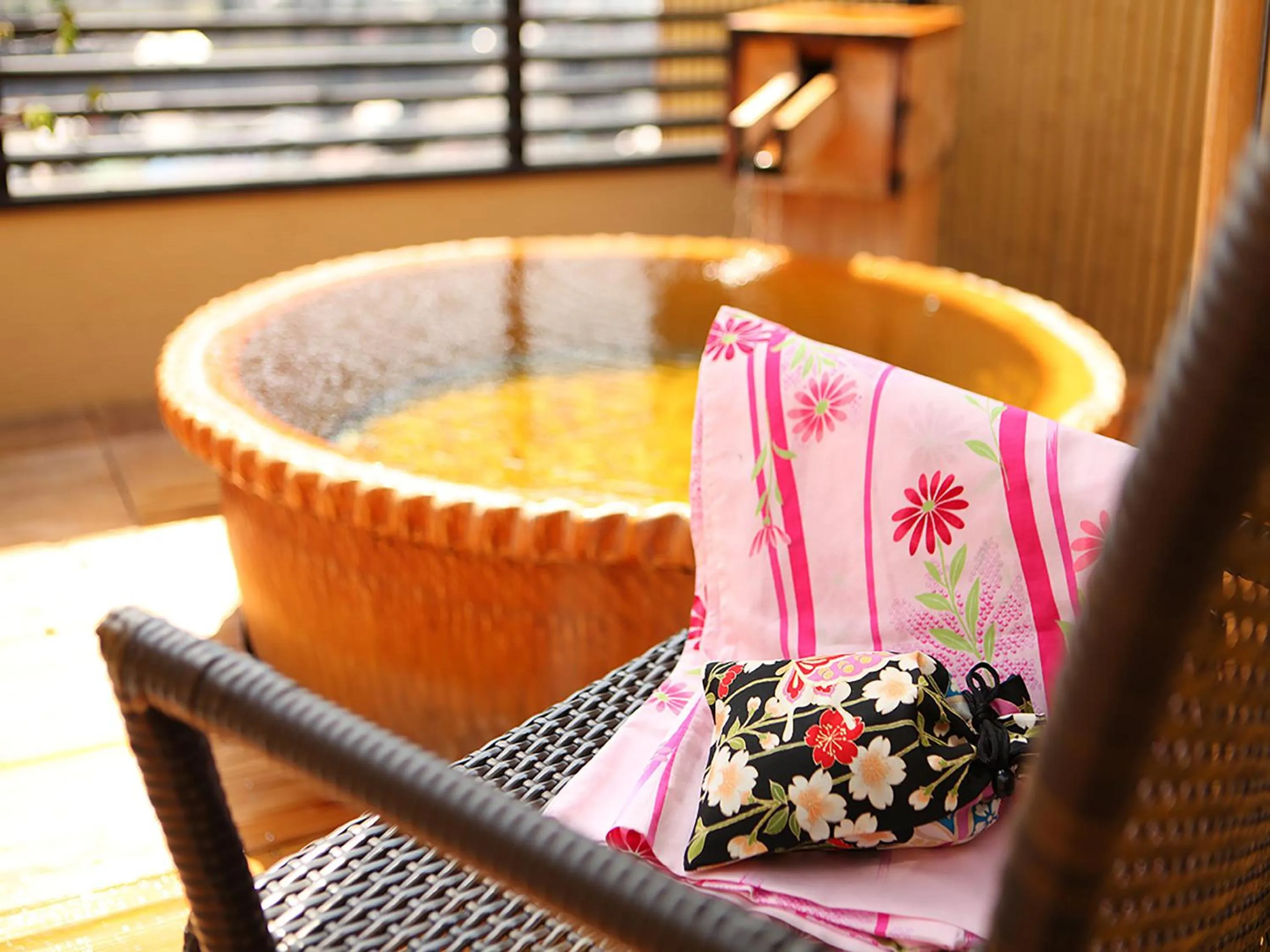 Hot Spring Bath in Ryokan Biyunoyado