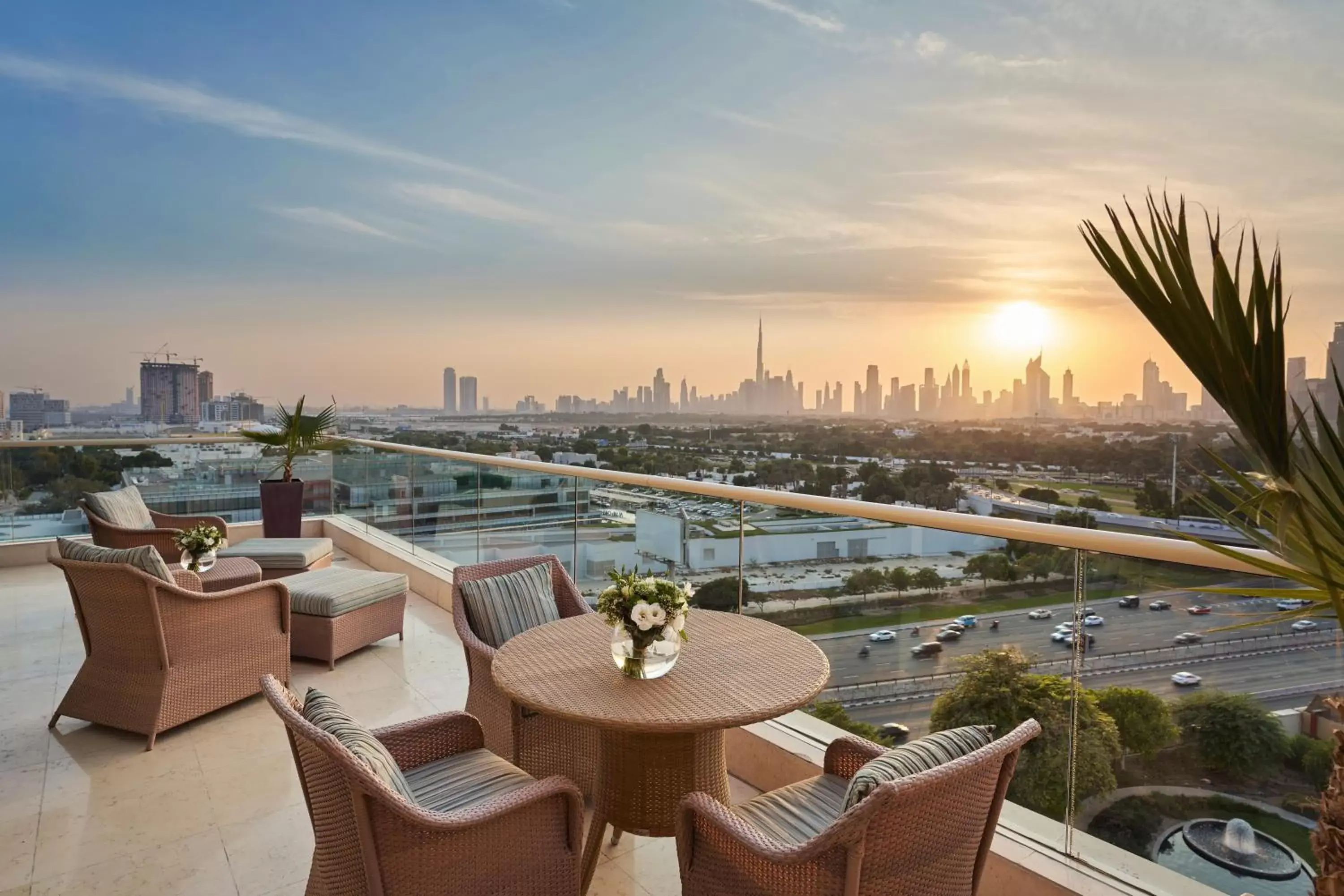 Sunset in Raffles Dubai