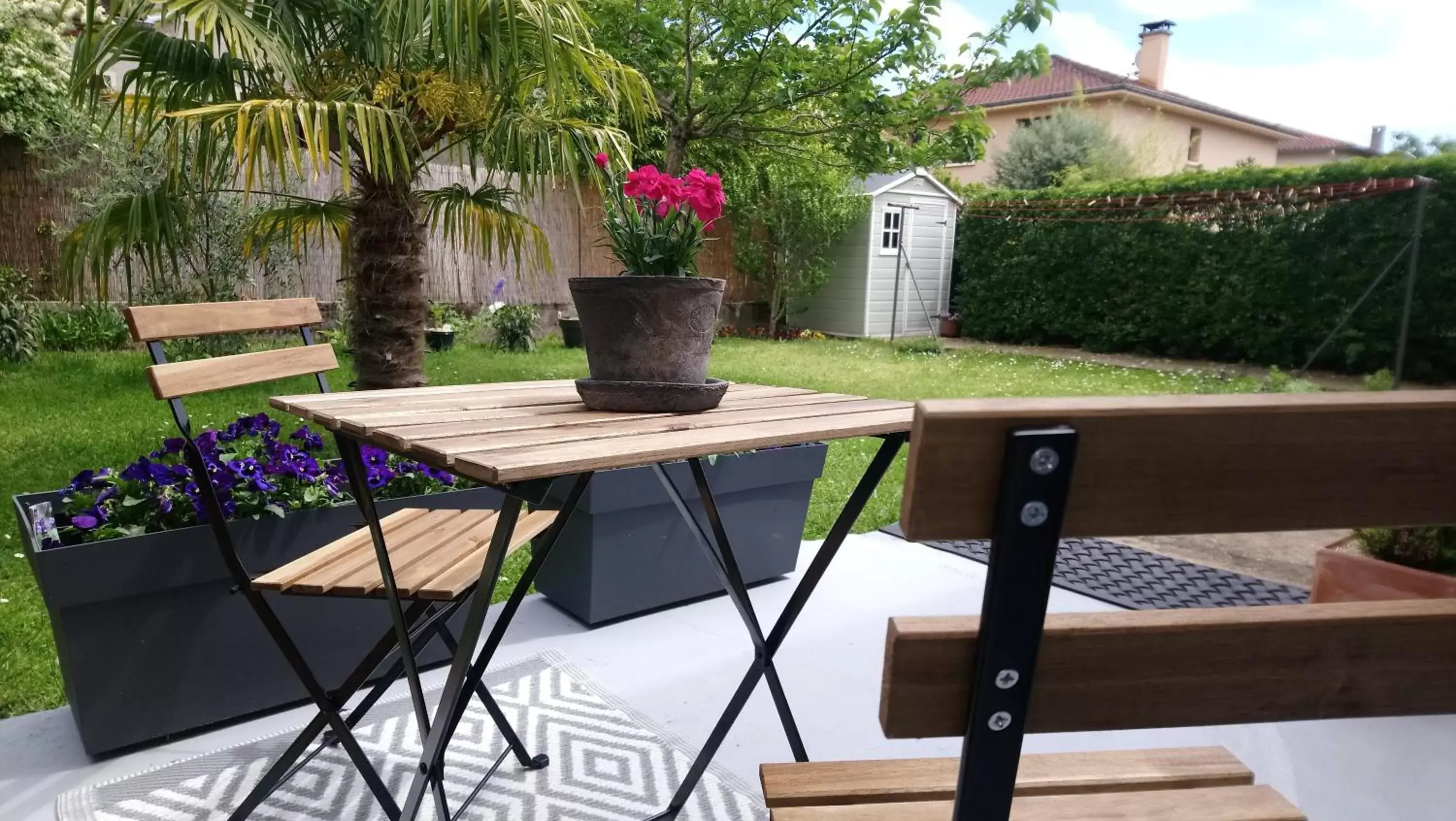 Garden view in Fleurs de Cosmos