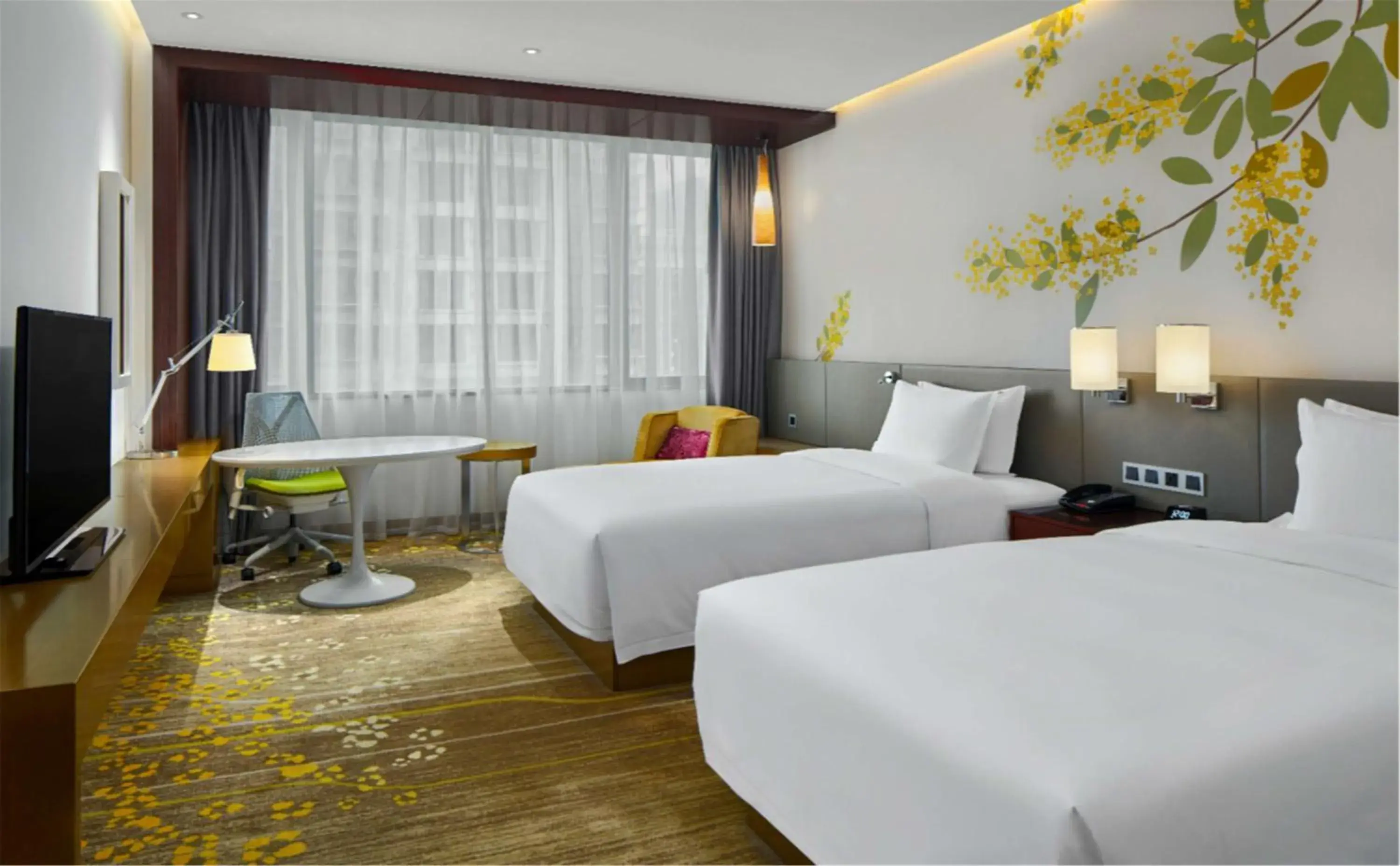 Bedroom, Bed in Hilton Garden Inn Foshan