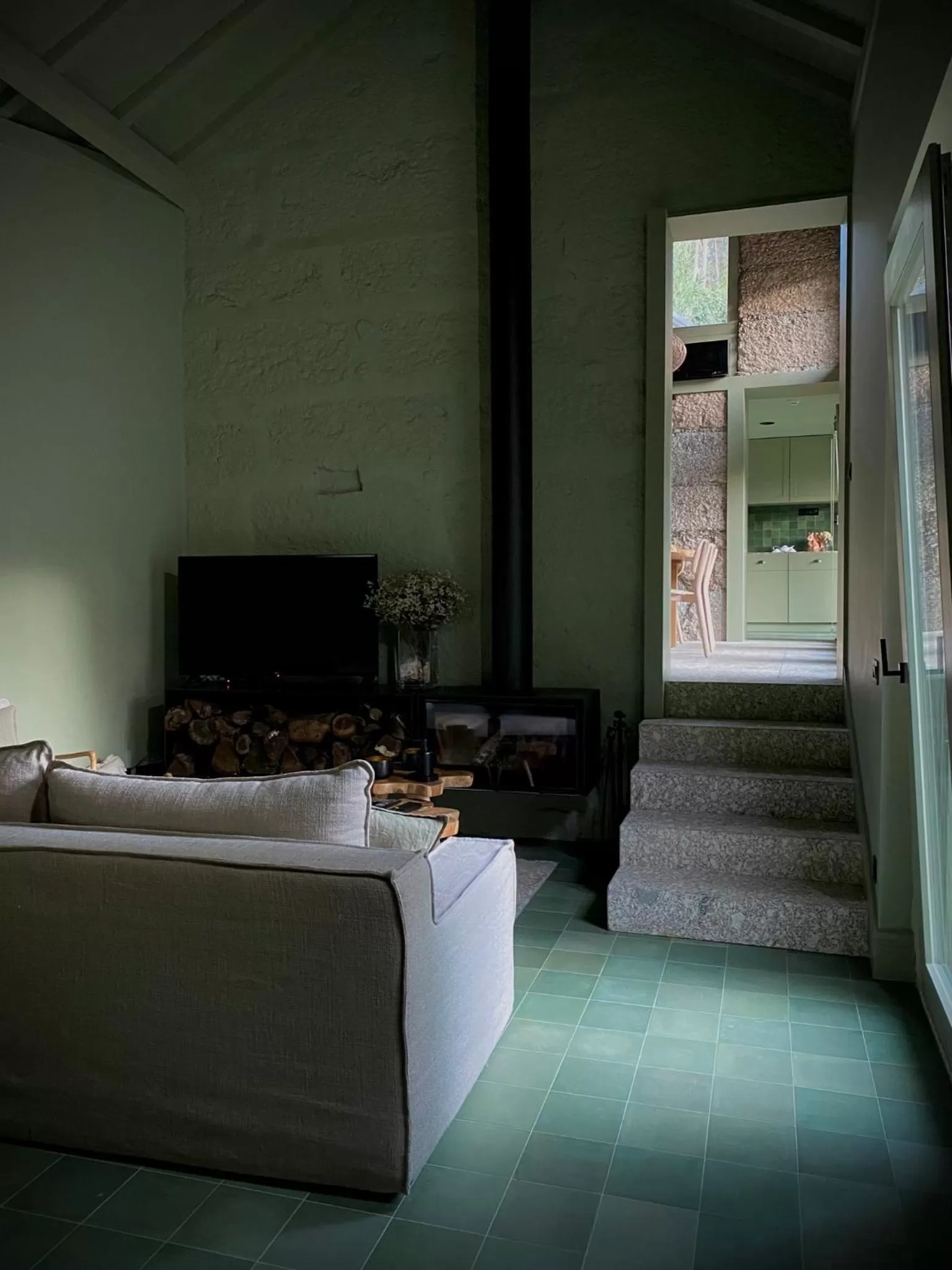 fireplace in The Grove Houses