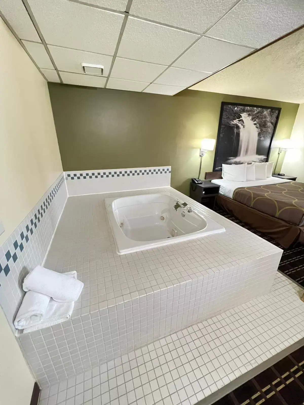 Bathroom in Super 8 by Wyndham Watertown WI