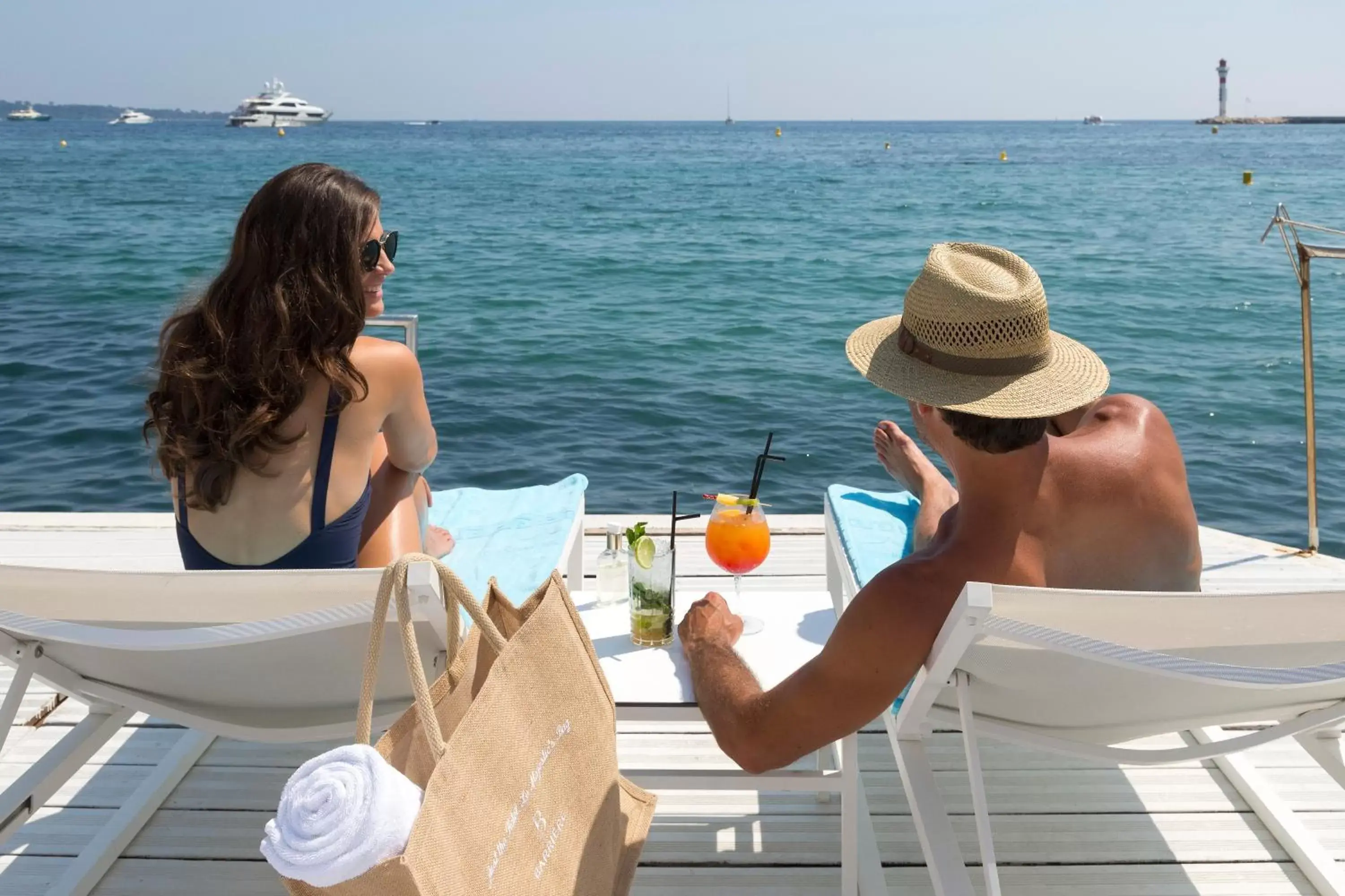 Beach in Hôtel Barrière Le Majestic Cannes