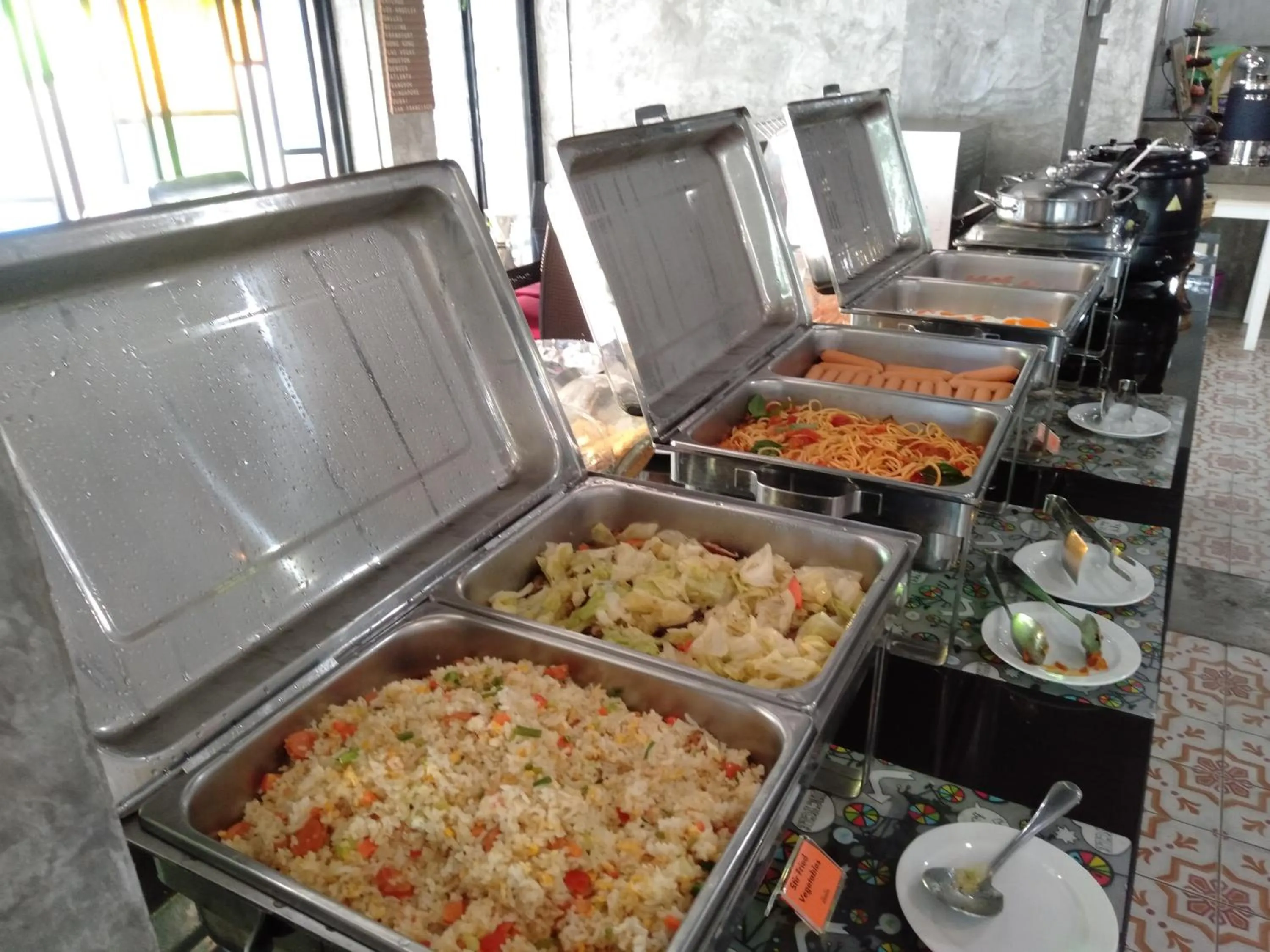 Buffet breakfast in The Rubber Hotel Phuket