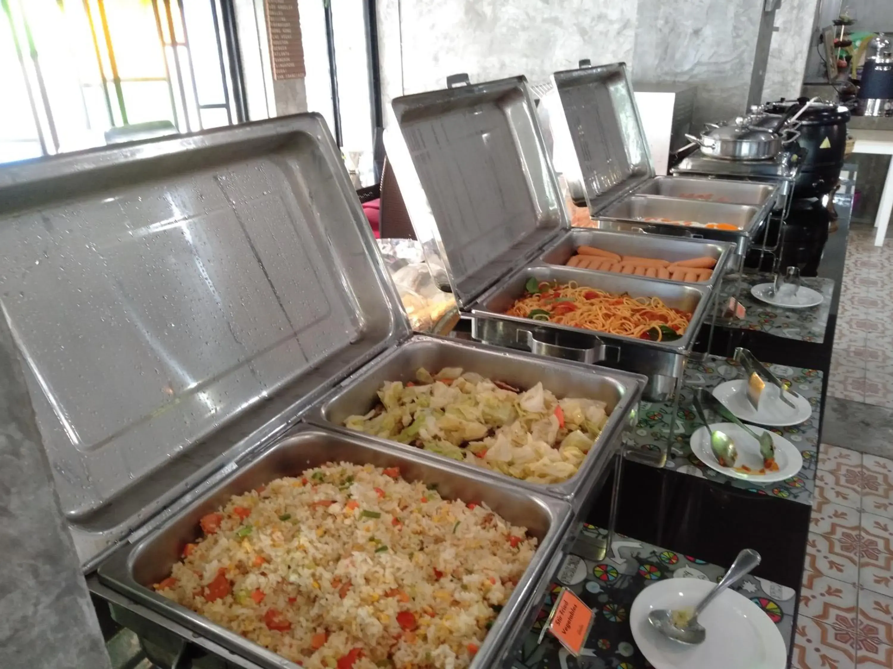 Buffet breakfast in The Rubber Hotel Phuket Buffet breakfast in The Rubber Hotel Phuket