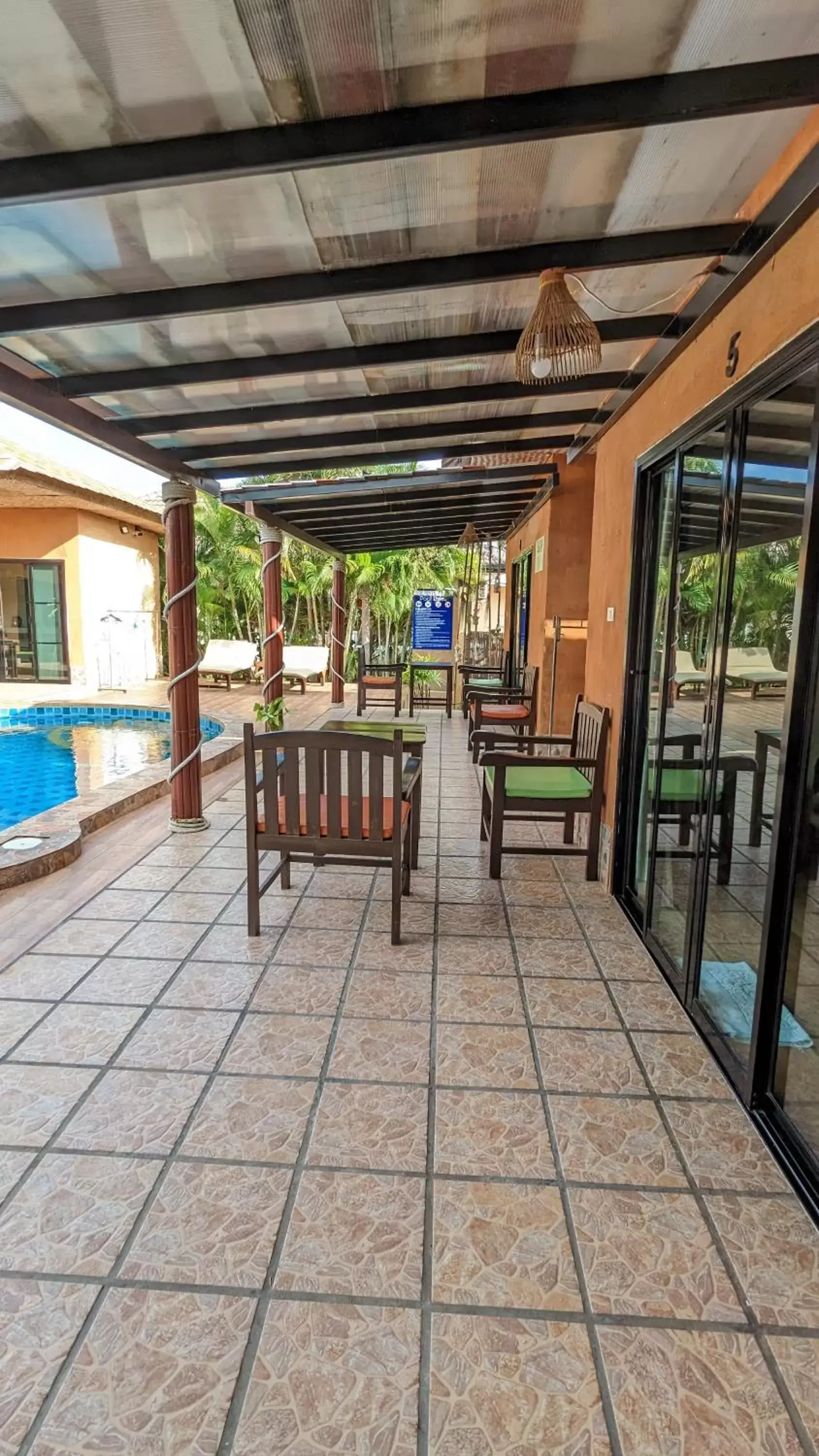 Balcony/Terrace in Panisara Pool Villa Resort Huahin