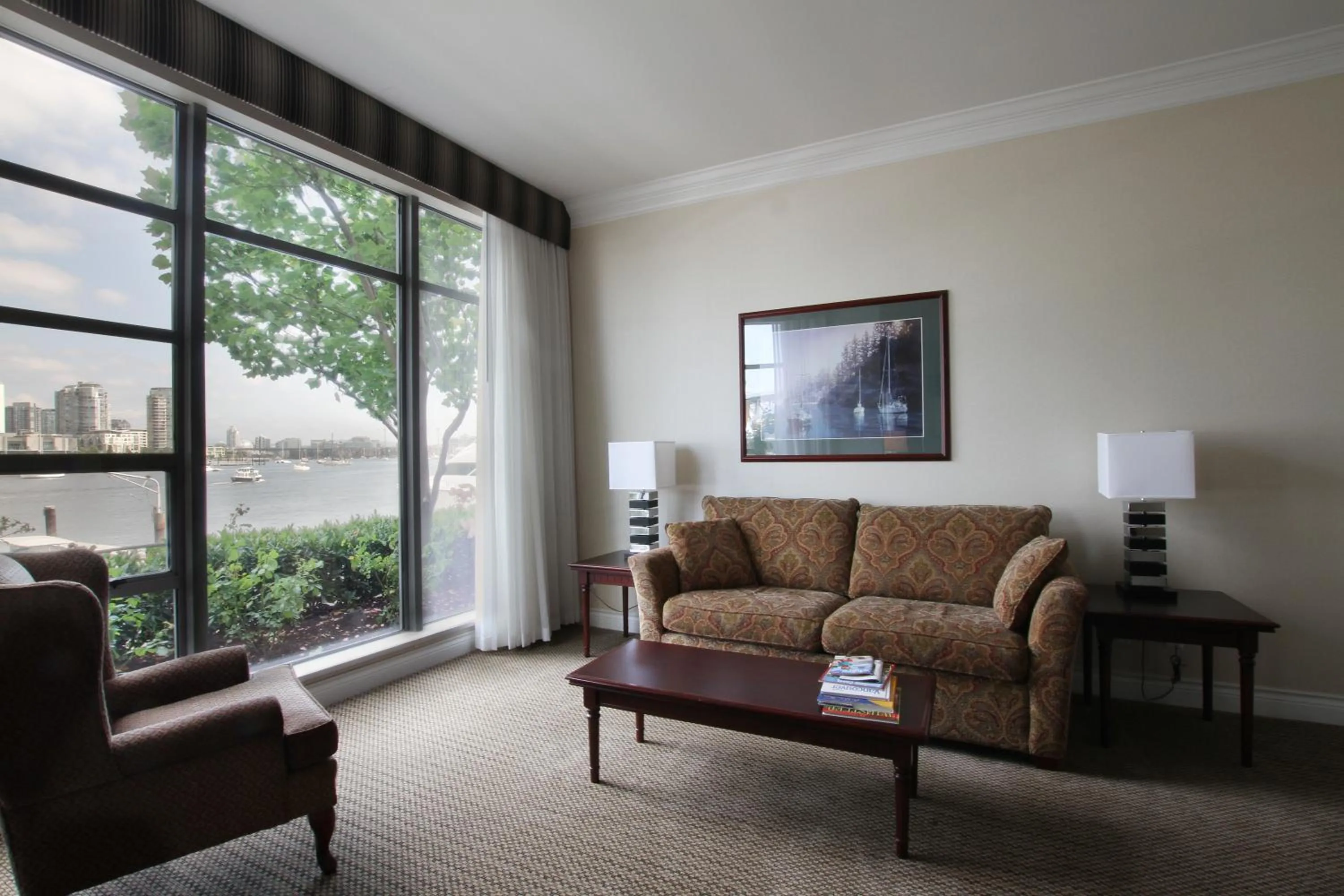Seating area in Granville Island Hotel