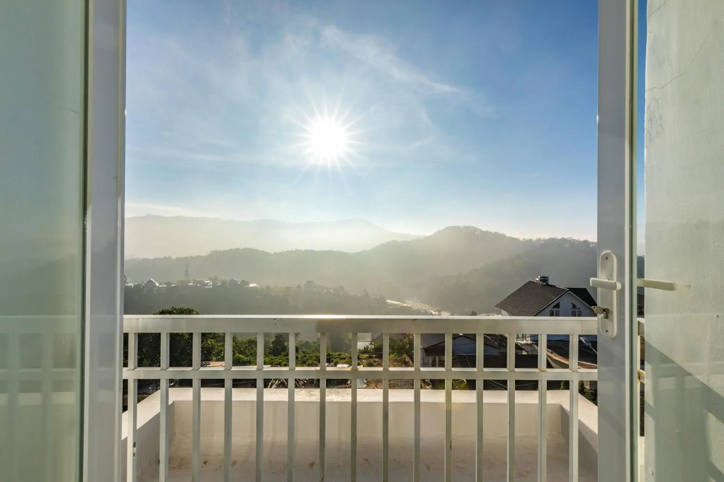 Balcony/Terrace, Mountain View in Dalat De Charme Village