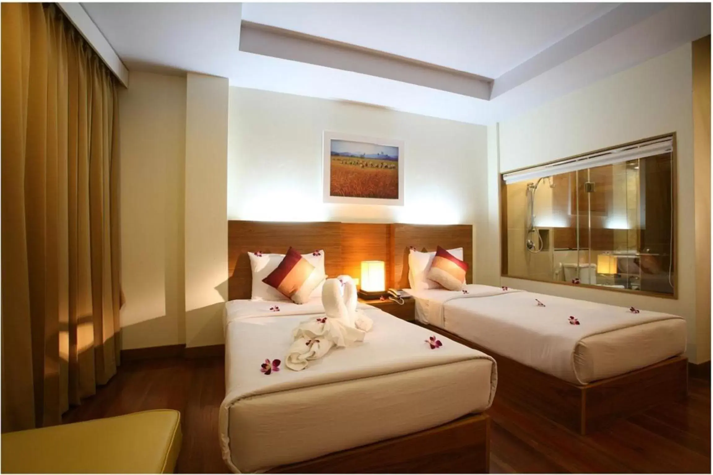 Bed in Baan Saikao Plaza Hotel & Service Apartment Bed in Baan Saikao Plaza Hotel & Service Apartment