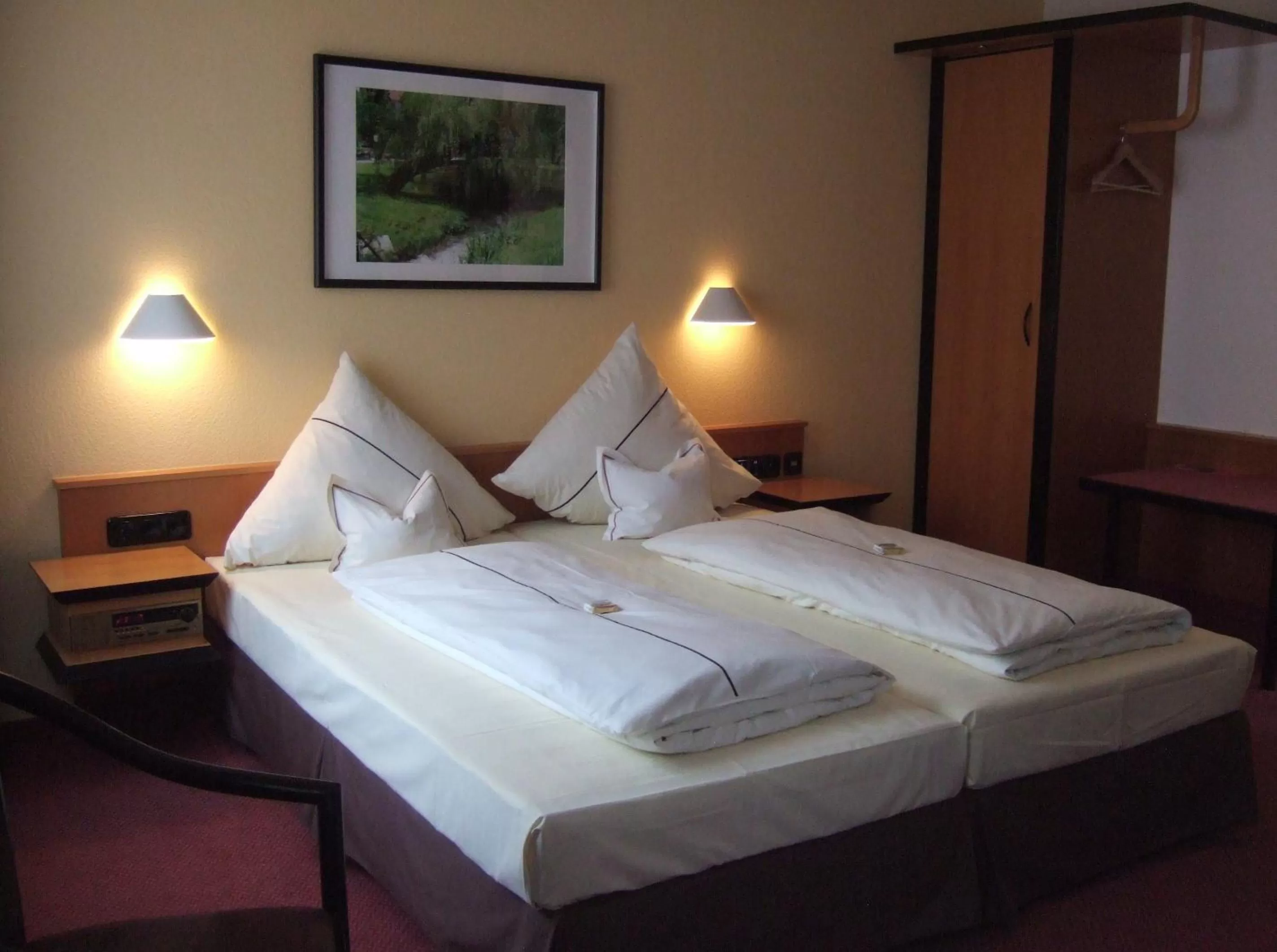 Bed in Hotel Lehmeier