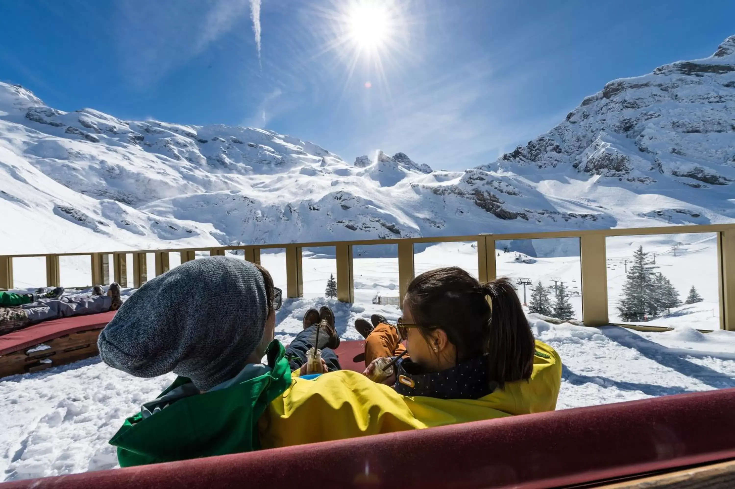 Balcony/Terrace, Winter in Berghotel Trübsee