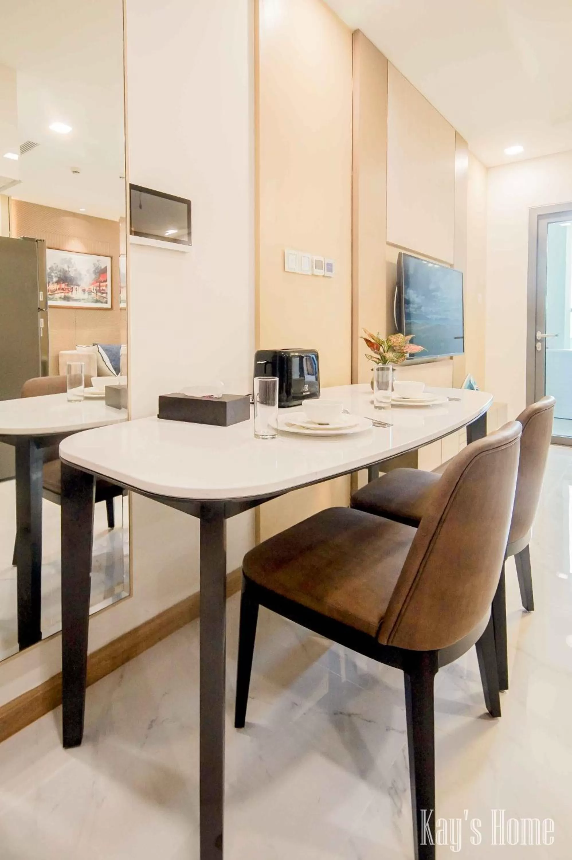 Living room in Vinhomes Central Park-Nice Homes
