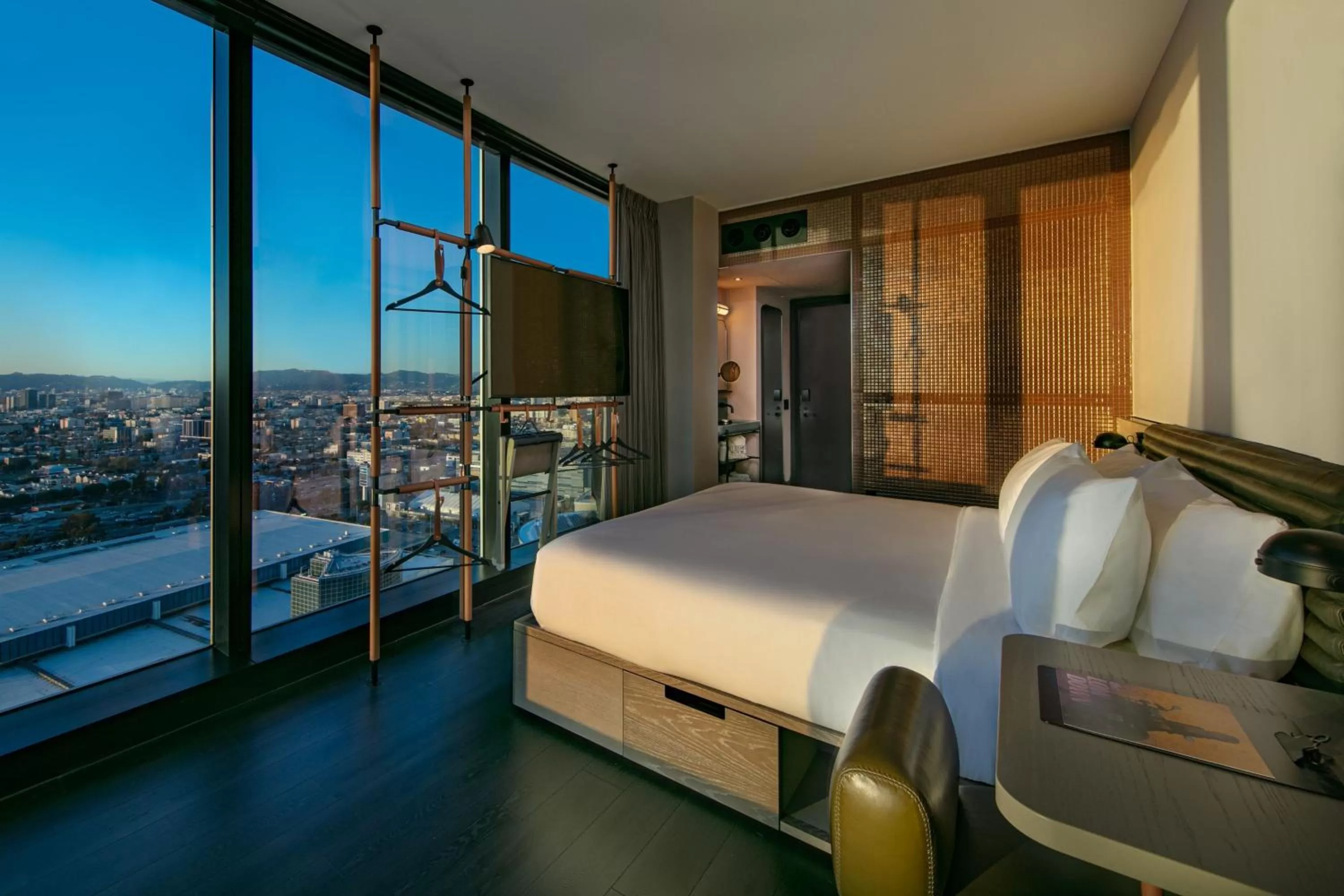 Photo of the whole room, Bed in Moxy Downtown Los Angeles