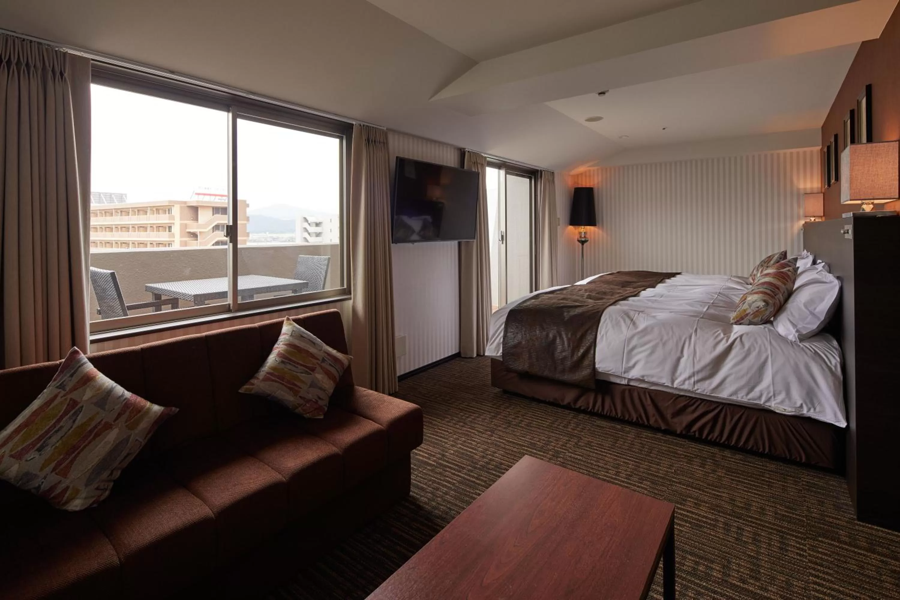 Photo of the whole room, Bed in Centurion Hotel & Spa Kurashiki Station