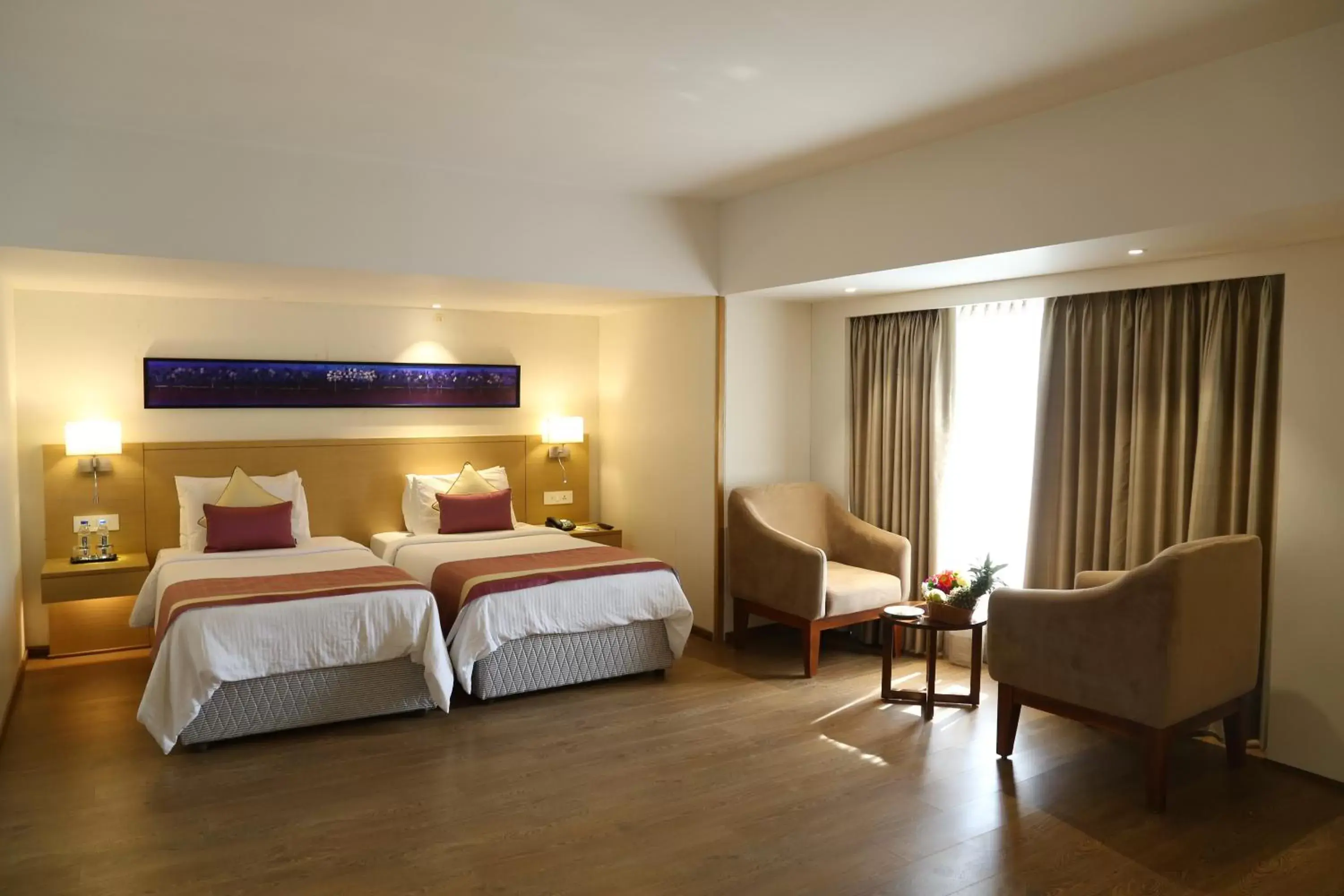 Bedroom, Bed in Sarovar Portico Rivera Ahmedabad