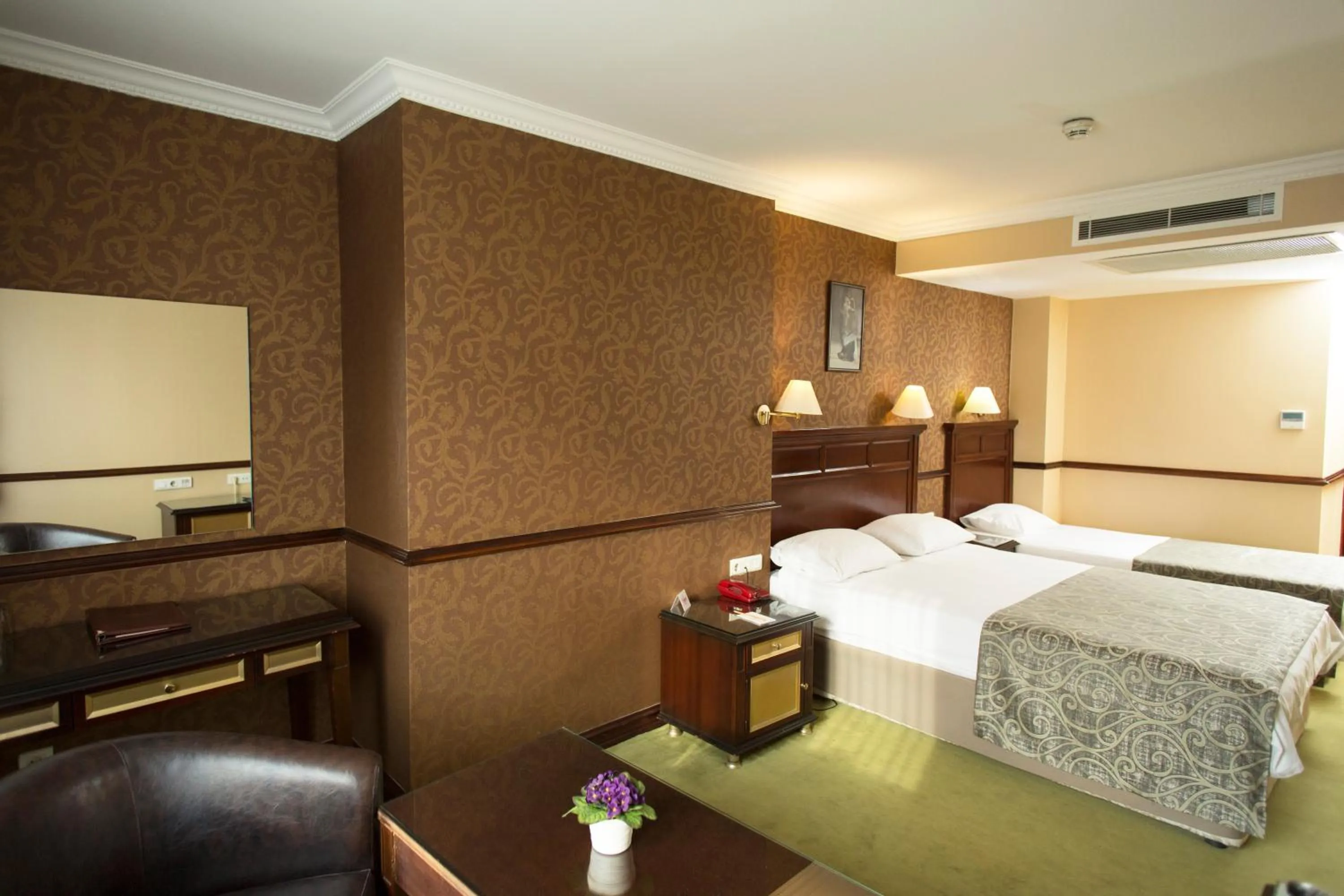 Decorative detail, Bed in Topkapi Inter Istanbul Hotel