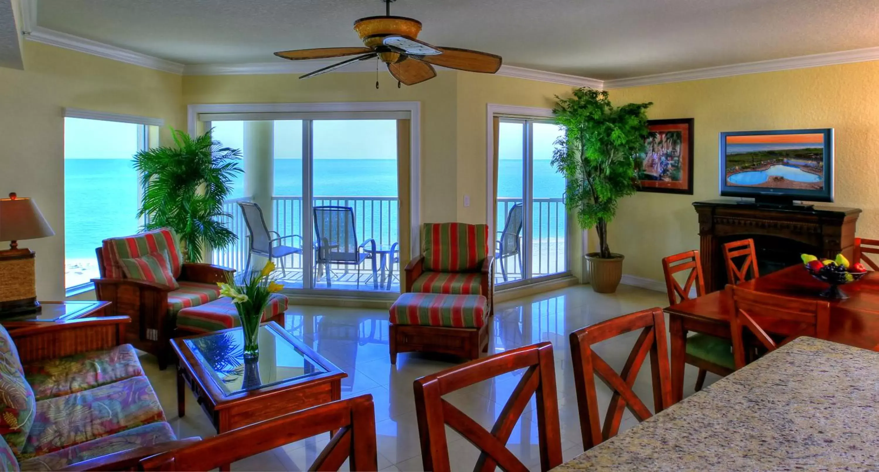 TV and multimedia, Seating Area in Sunset Vistas Two Bedroom Beachfront Suites