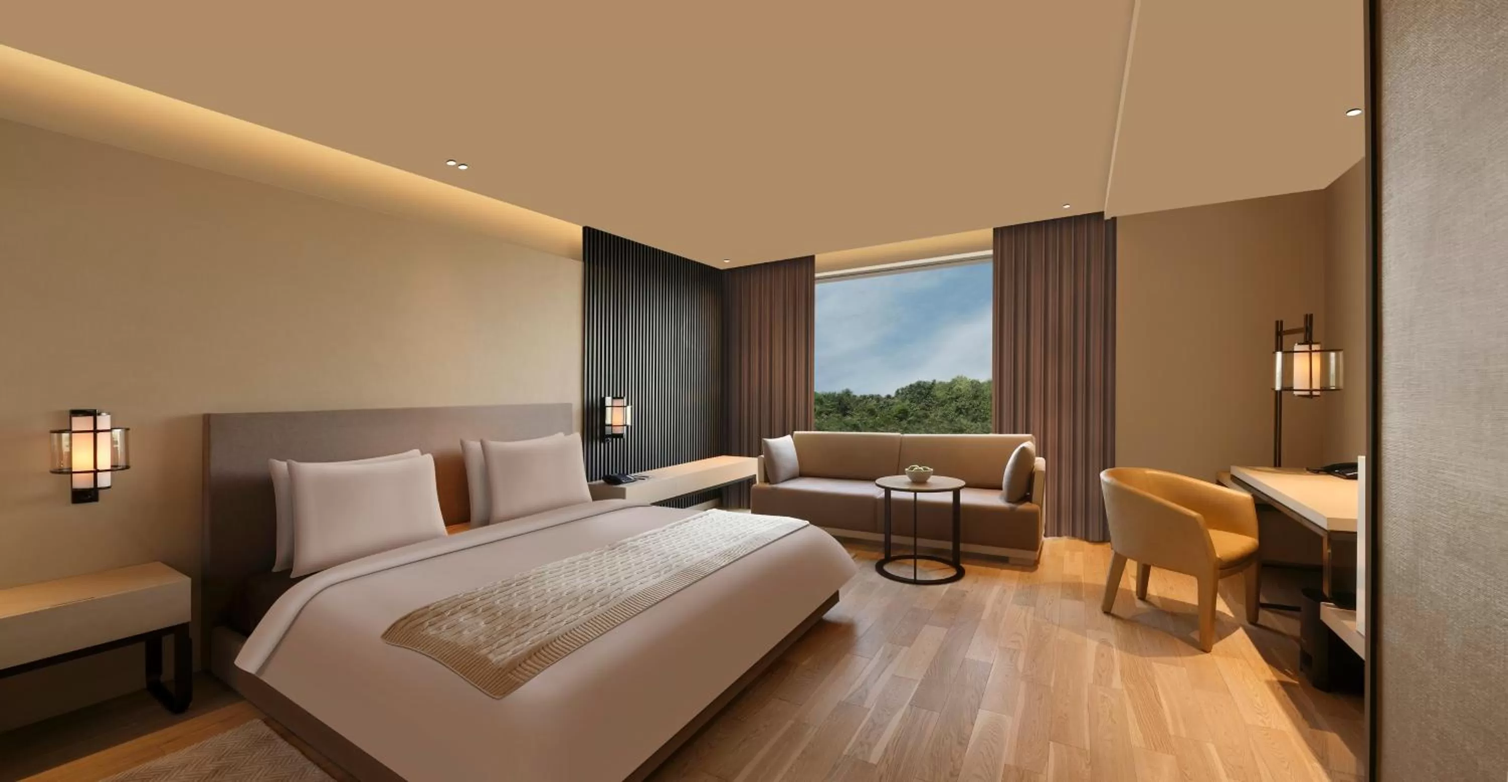 Photo of the whole room, Bed in Roseate House New Delhi