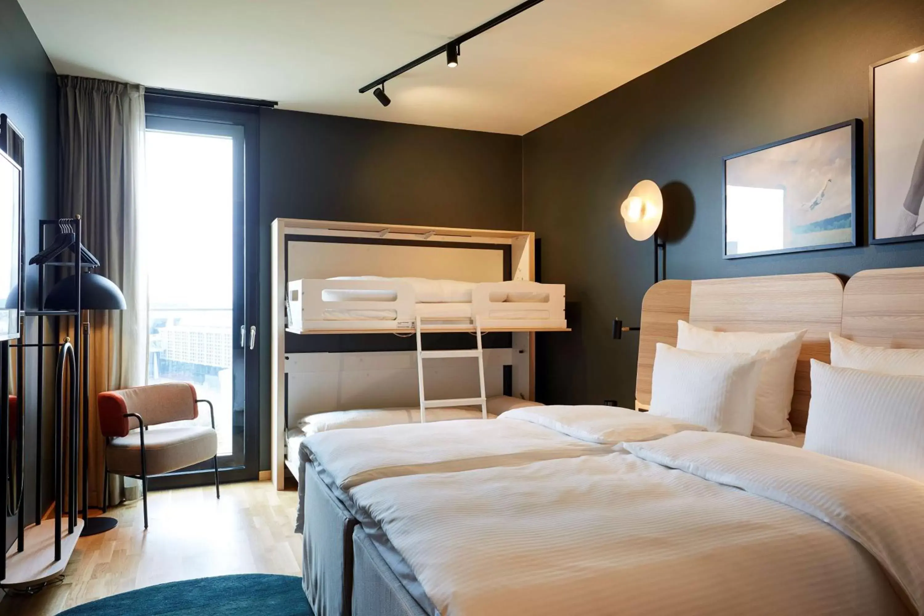 Bedroom, Bed in Scandic Frankfurt Hafenpark Bedroom, Bed in Scandic Frankfurt Hafenpark