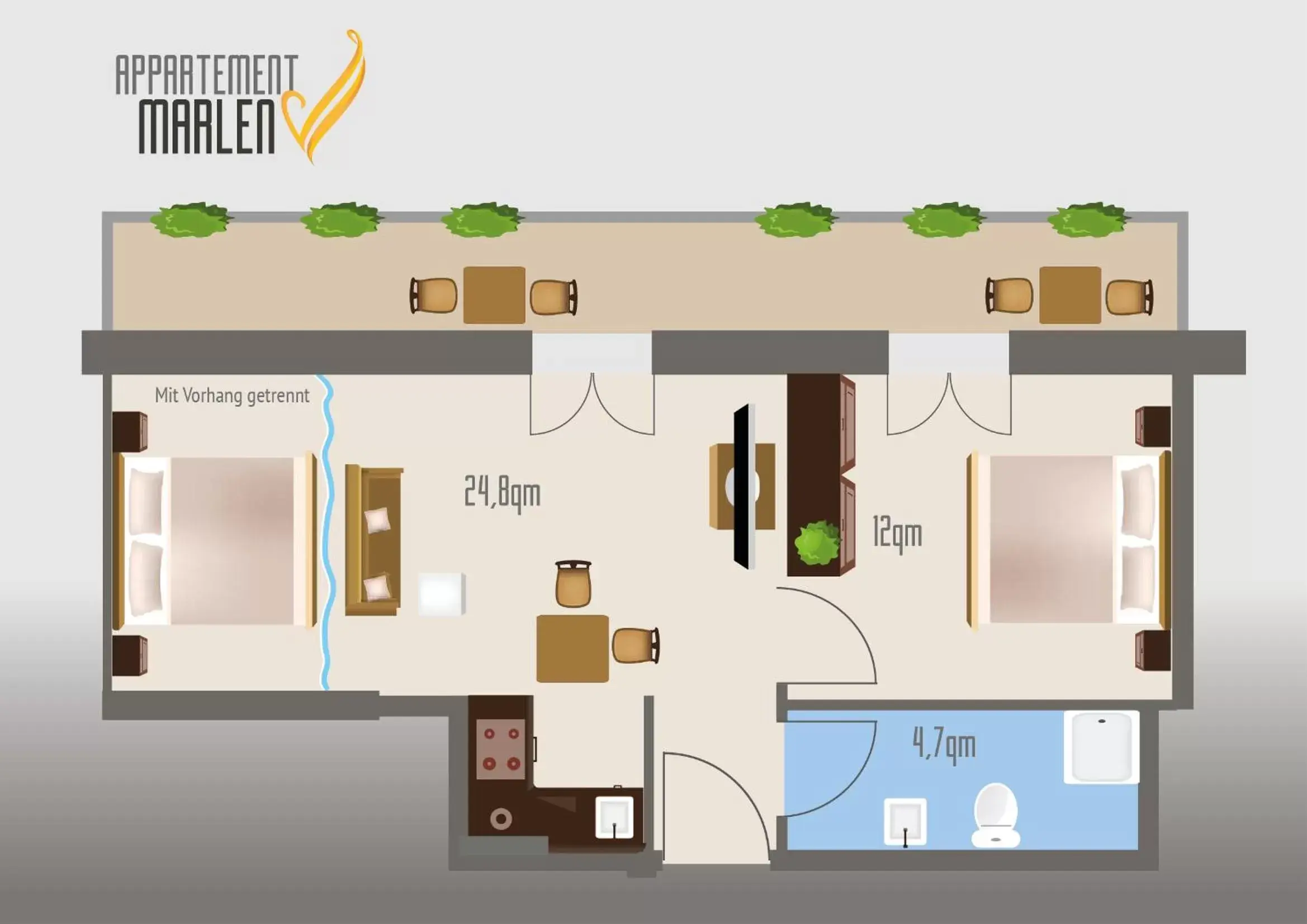 Floor Plan in Hotel Residence MaVie