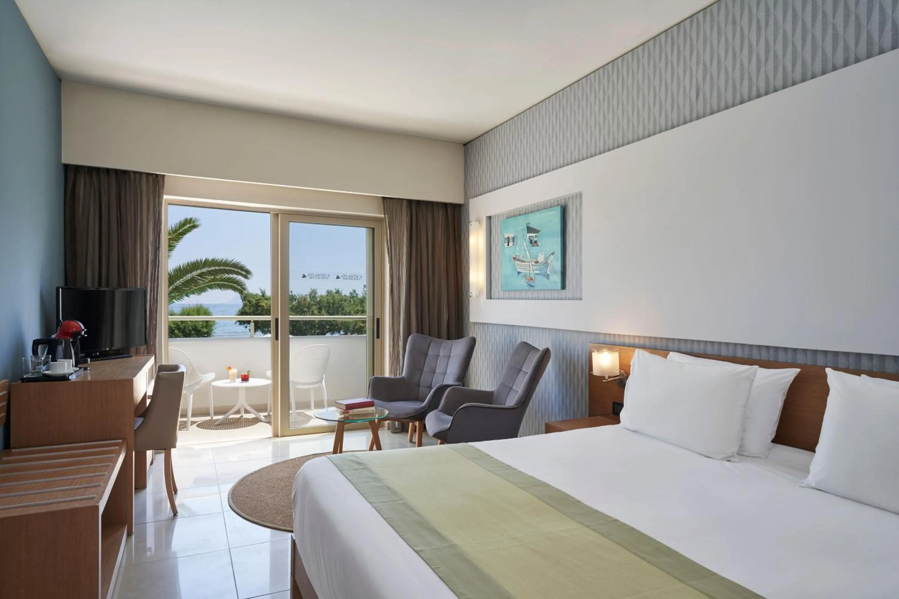 Photo of the whole room, Bed in Atlantica Amalthia Beach Hotel - Adults Only