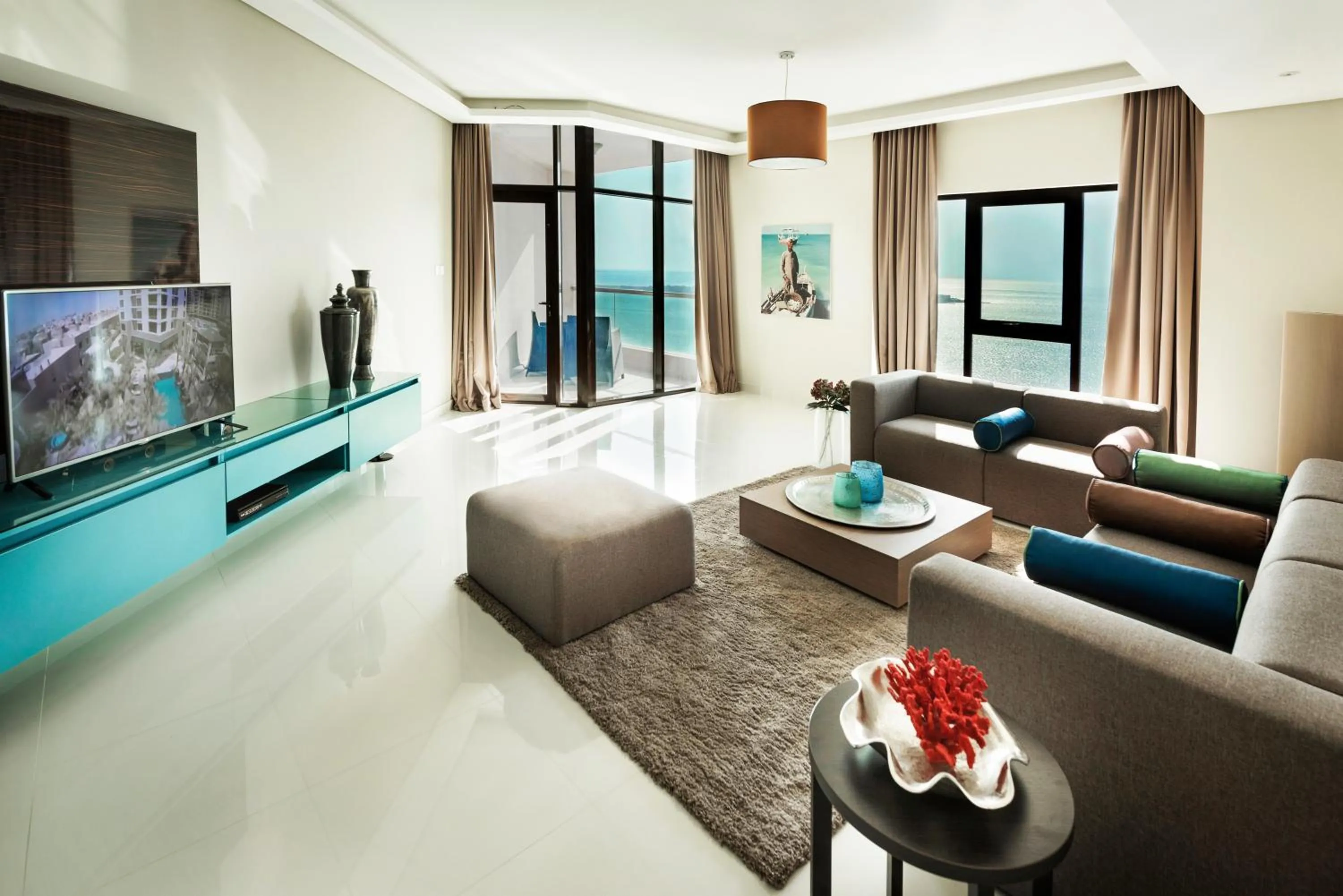 Three-Bedroom Apartment Sea and Pool View in Lagoona Beach Luxury Resort And Spa