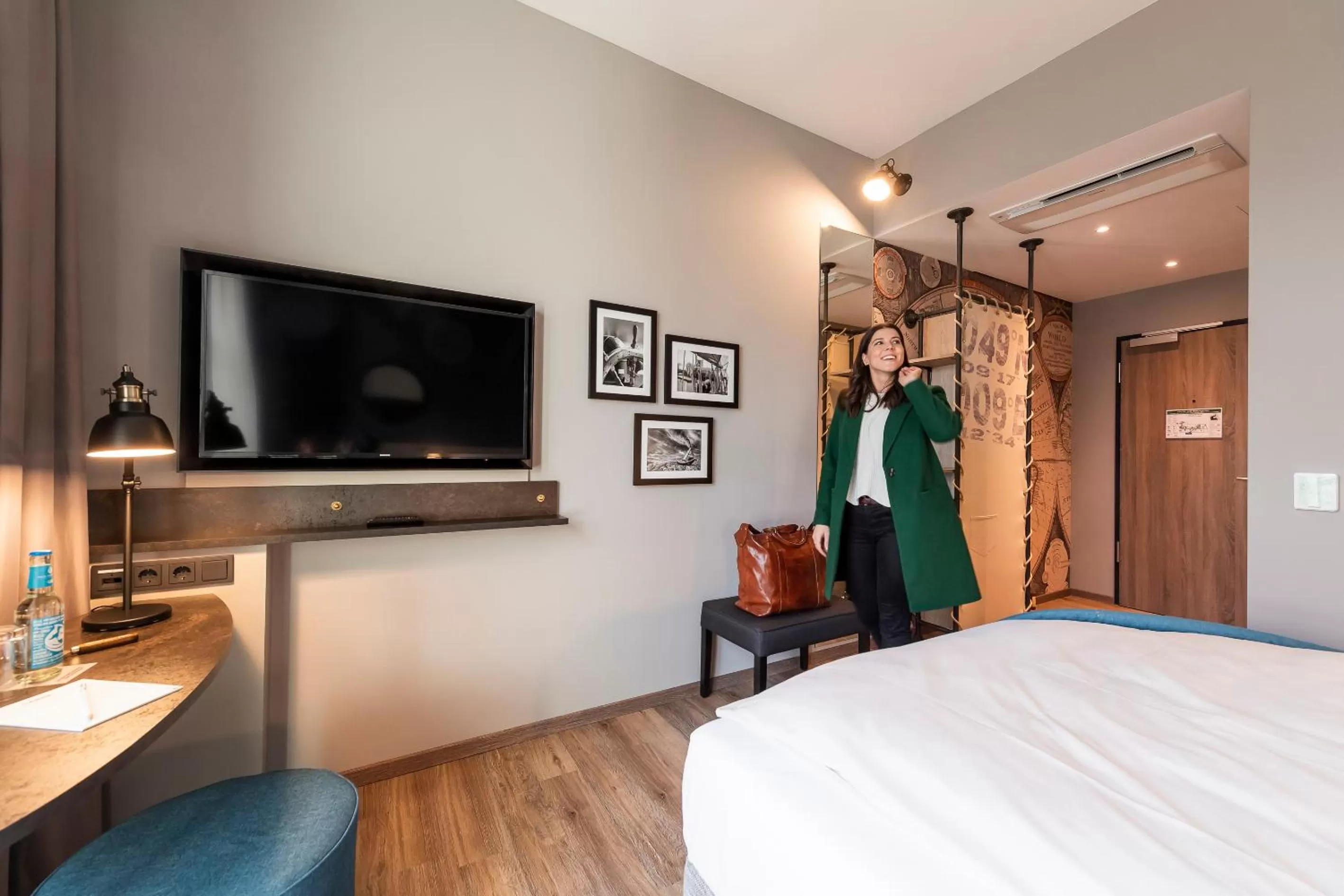 Photo of the whole room, Bed in HARBR. hotel Heilbronn