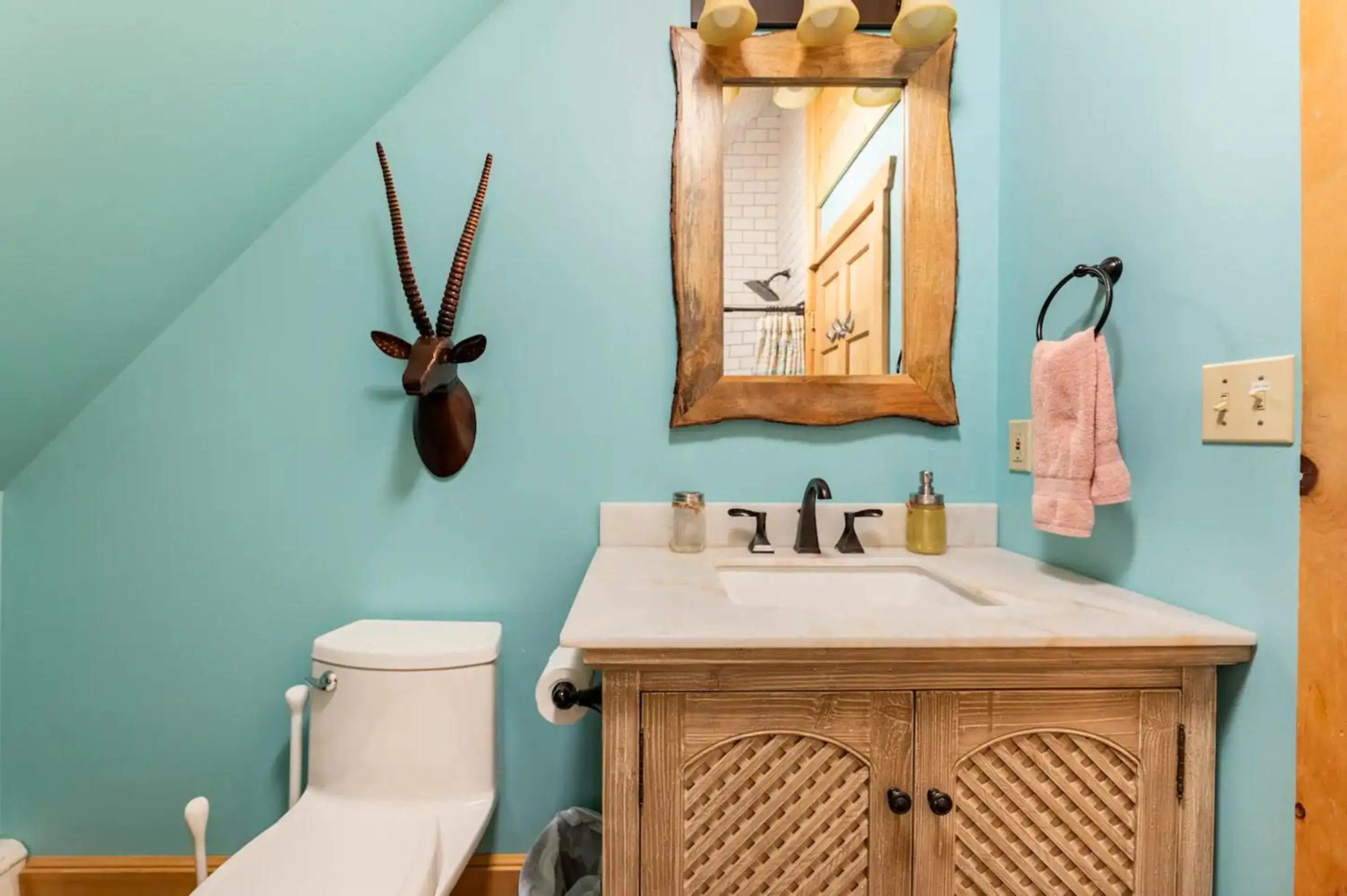 Bathroom in Kaatskill Mountain Club and Condos by Hunter Mountain