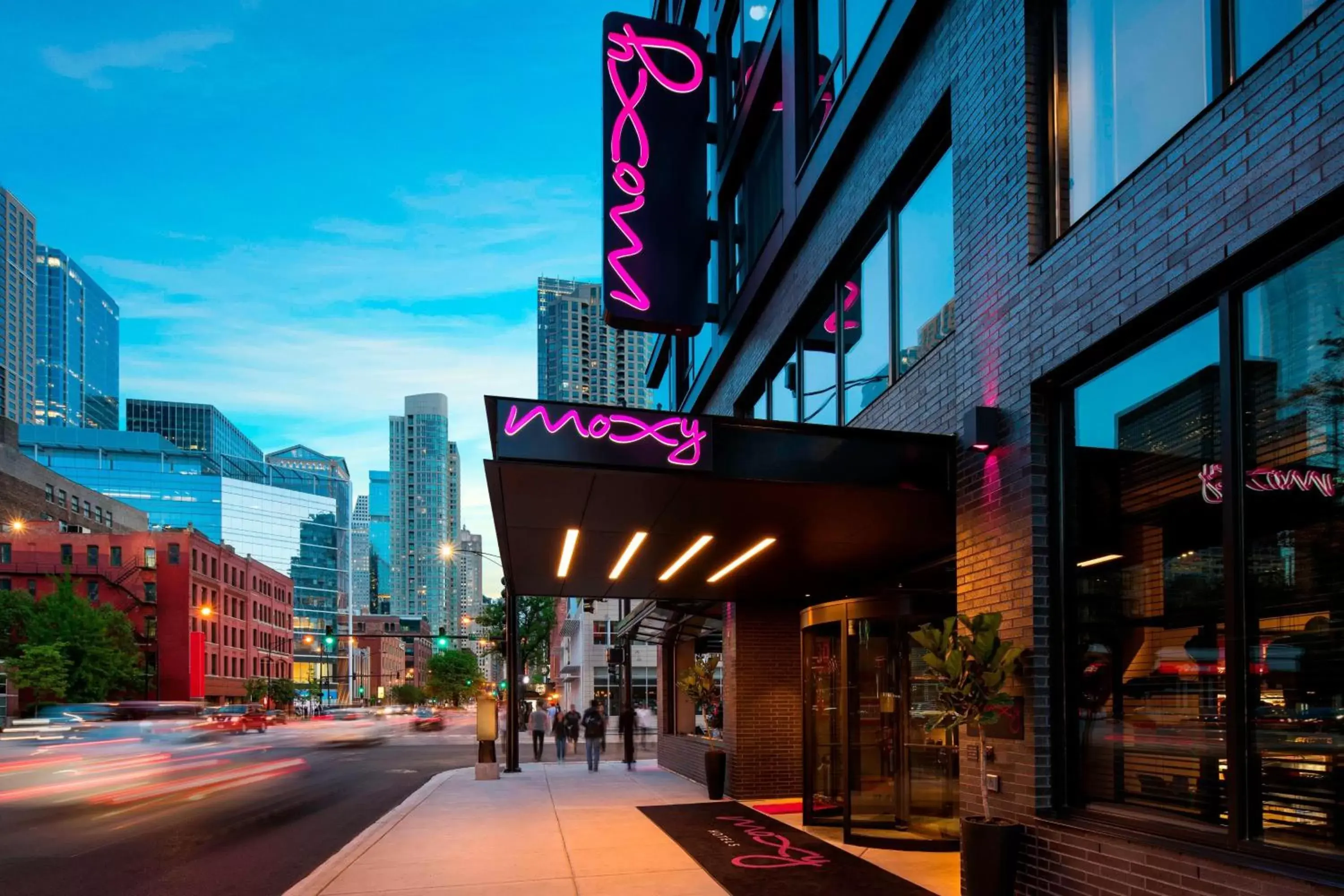Property building in Moxy Chicago Downtown