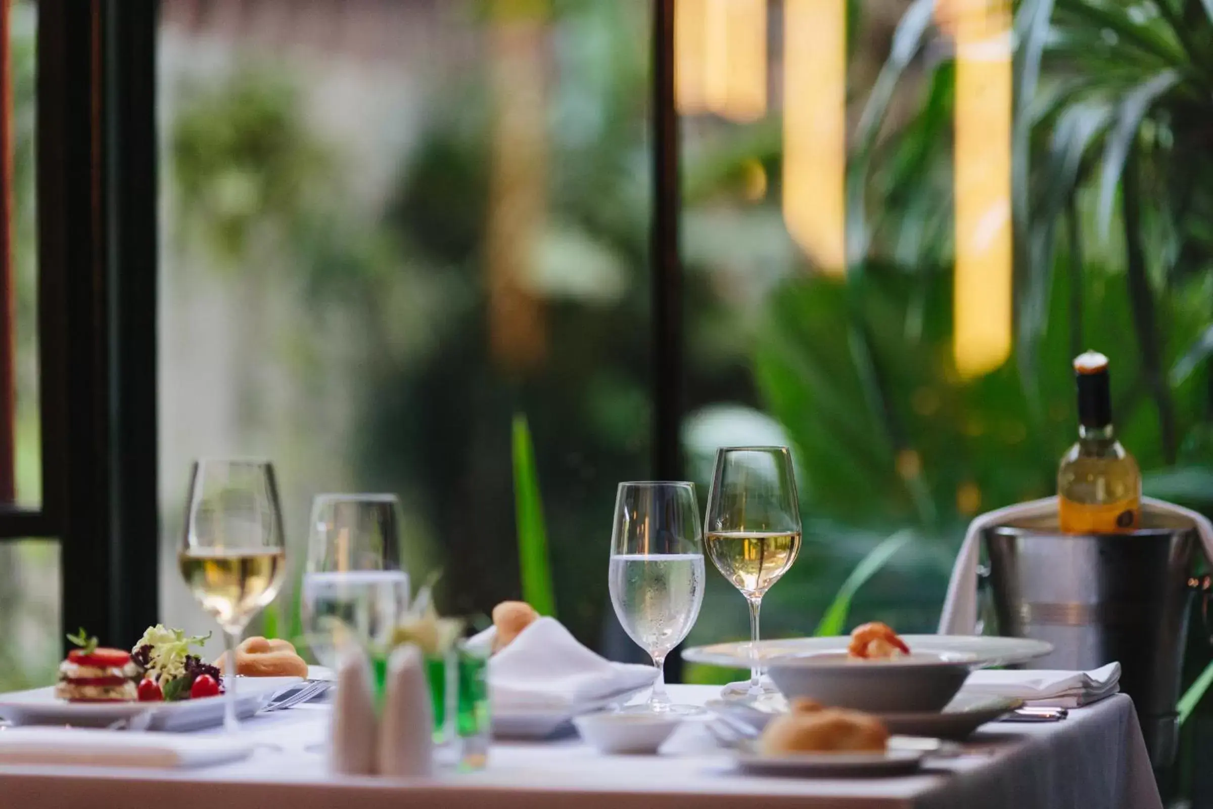 Dining area in The Aviary Hotel