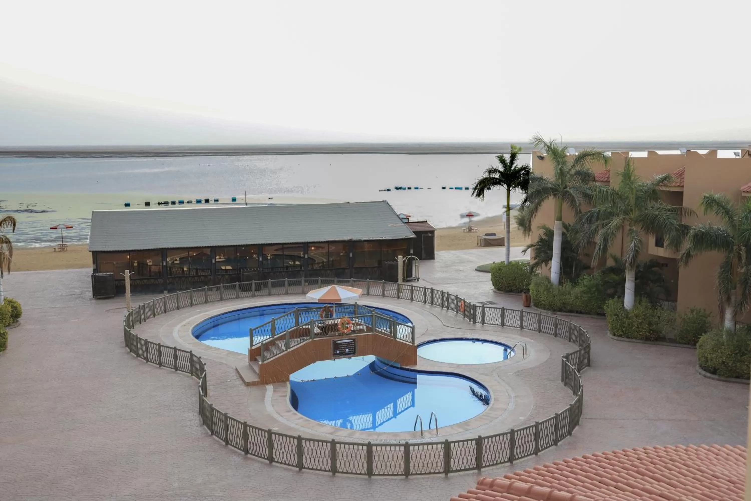Pool View in منتجع الاحلام ينبع & Alahlam Resort Yanbu