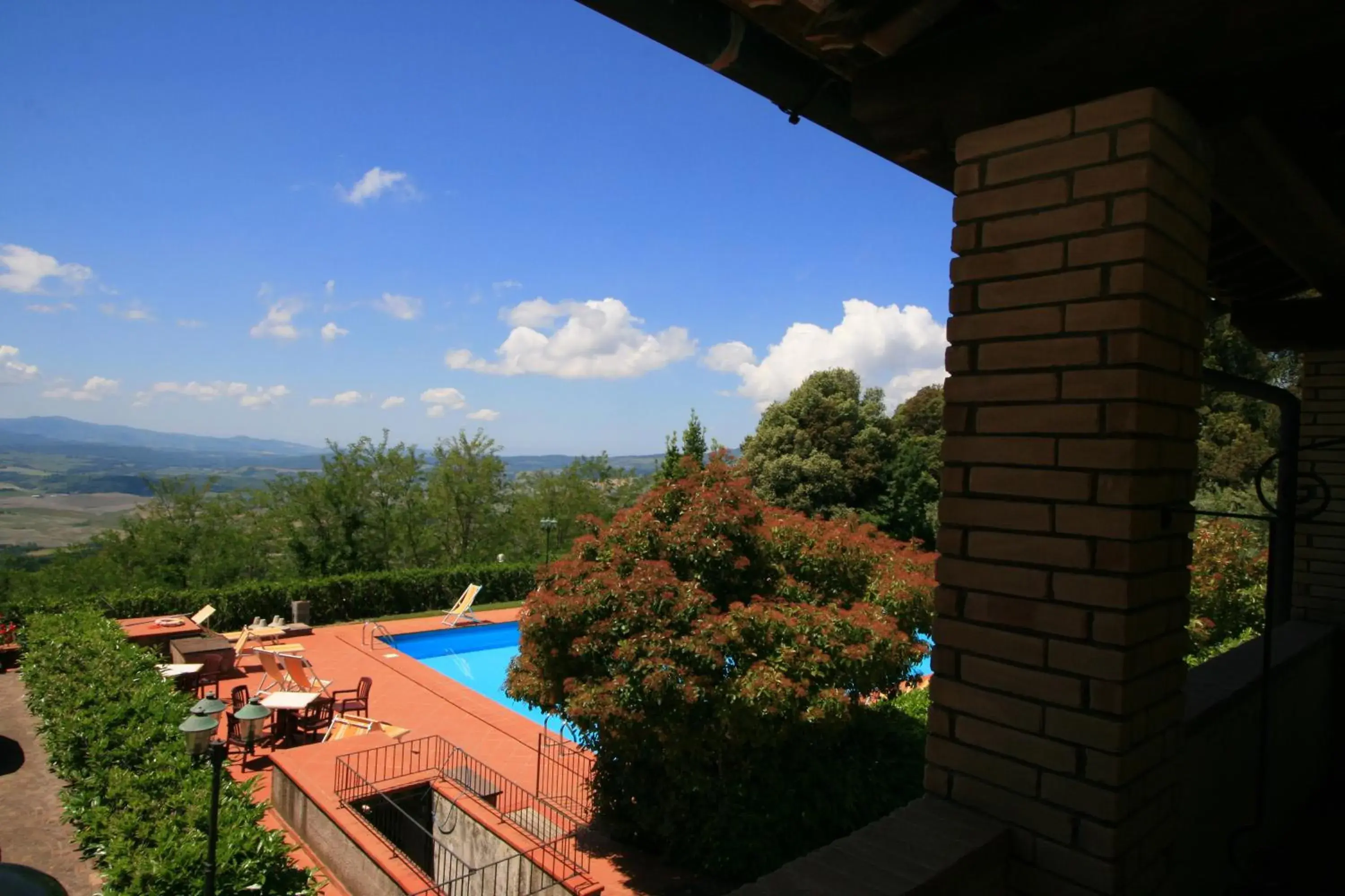 Balcony/Terrace, Pool View in Villa Nencini