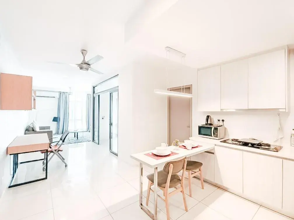 Kitchen/Kitchenette in 1 Tebrau Suites by Subhome