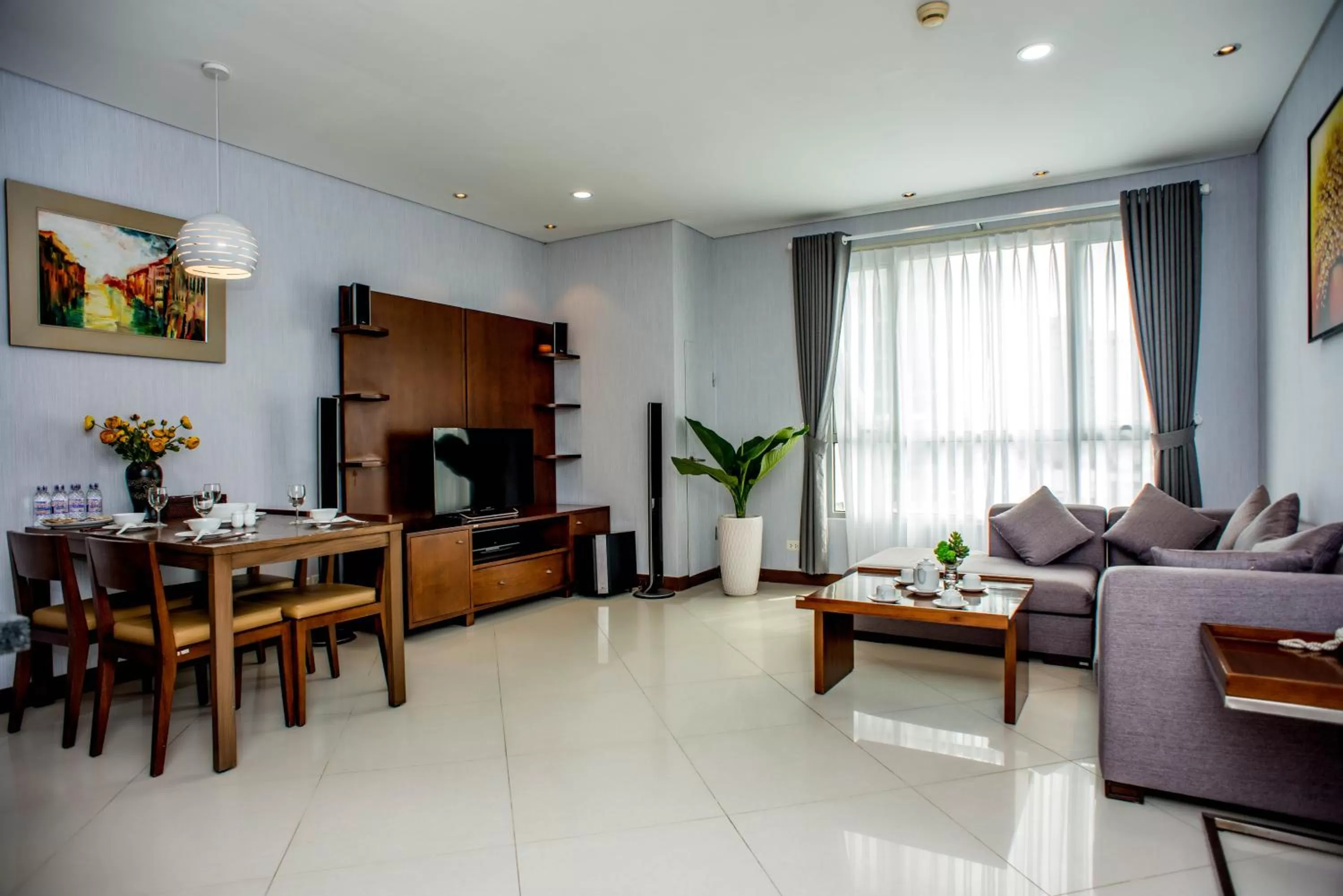 Living room in Lancaster Ho Chi Minh Serviced Apartment Official