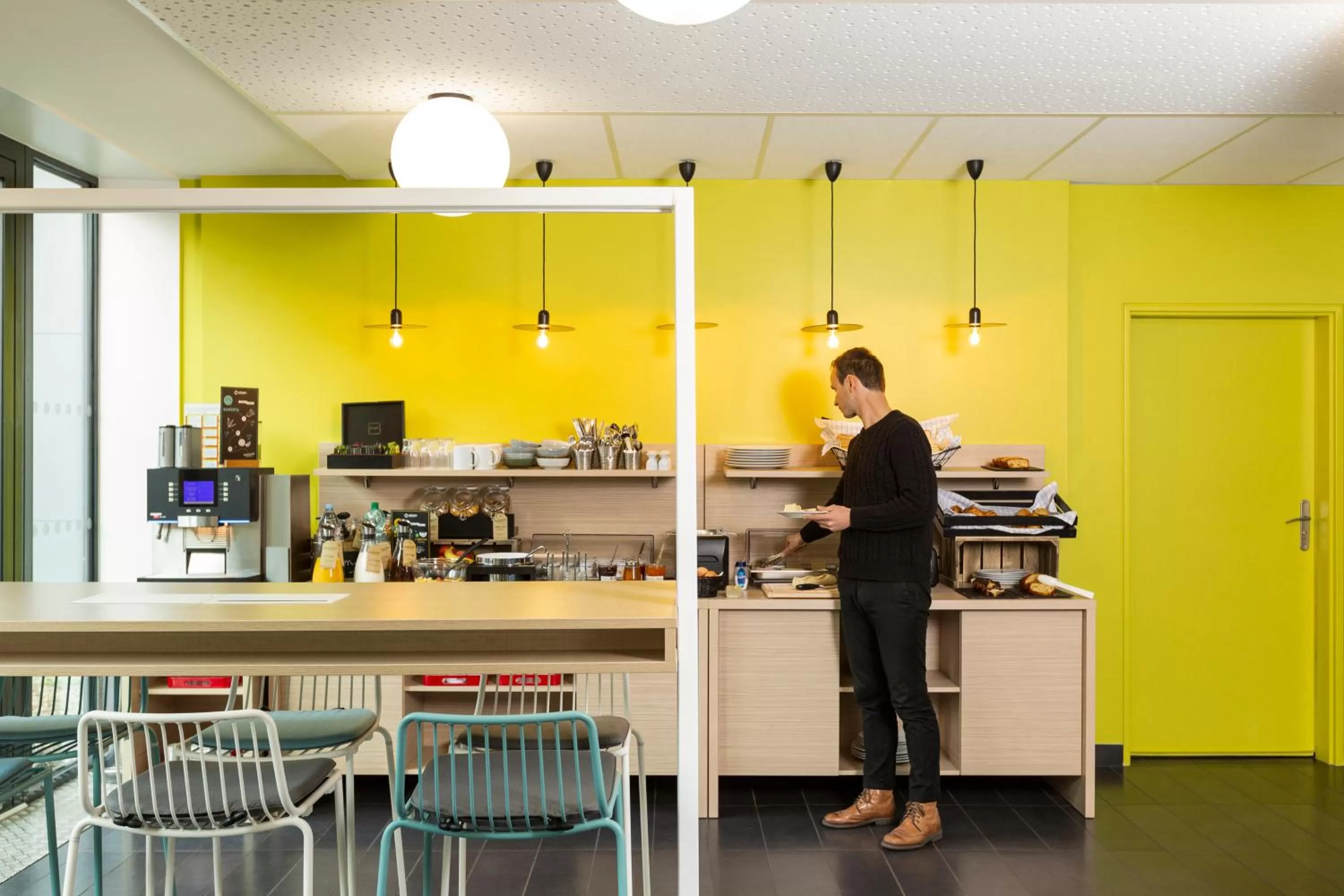 Buffet breakfast in Aparthotel Adagio Access Paris Reuilly