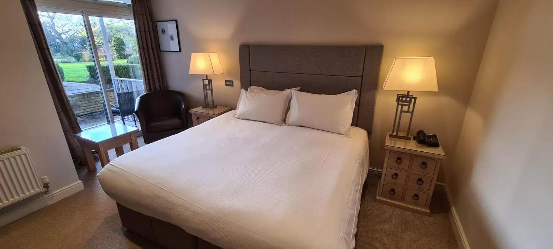 Bed in Rowton Hall Hotel and Spa
