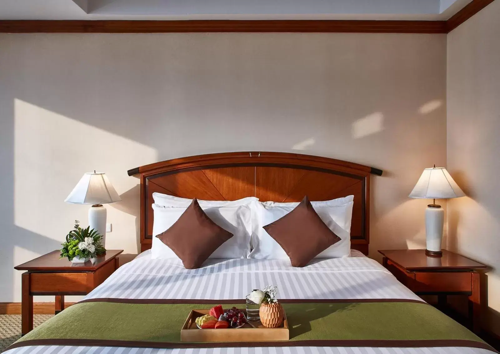 Bed in Baiyoke Sky Hotel