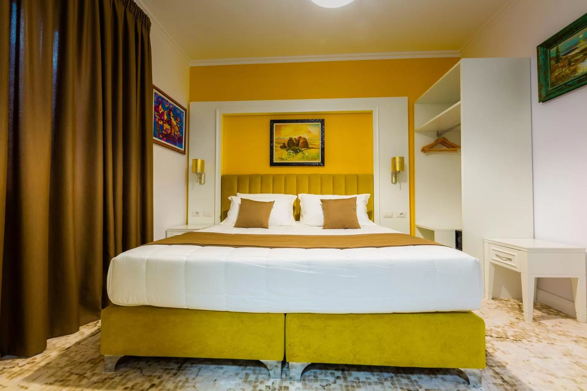 Bed in ART Hotel Tirana