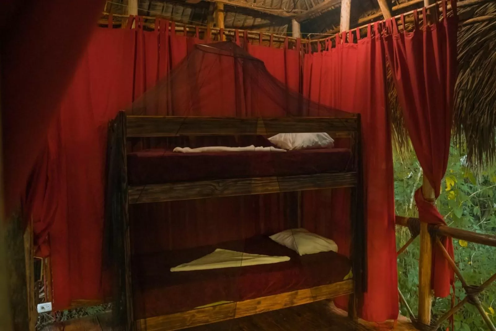 bunk bed in Dominican Tree House Village