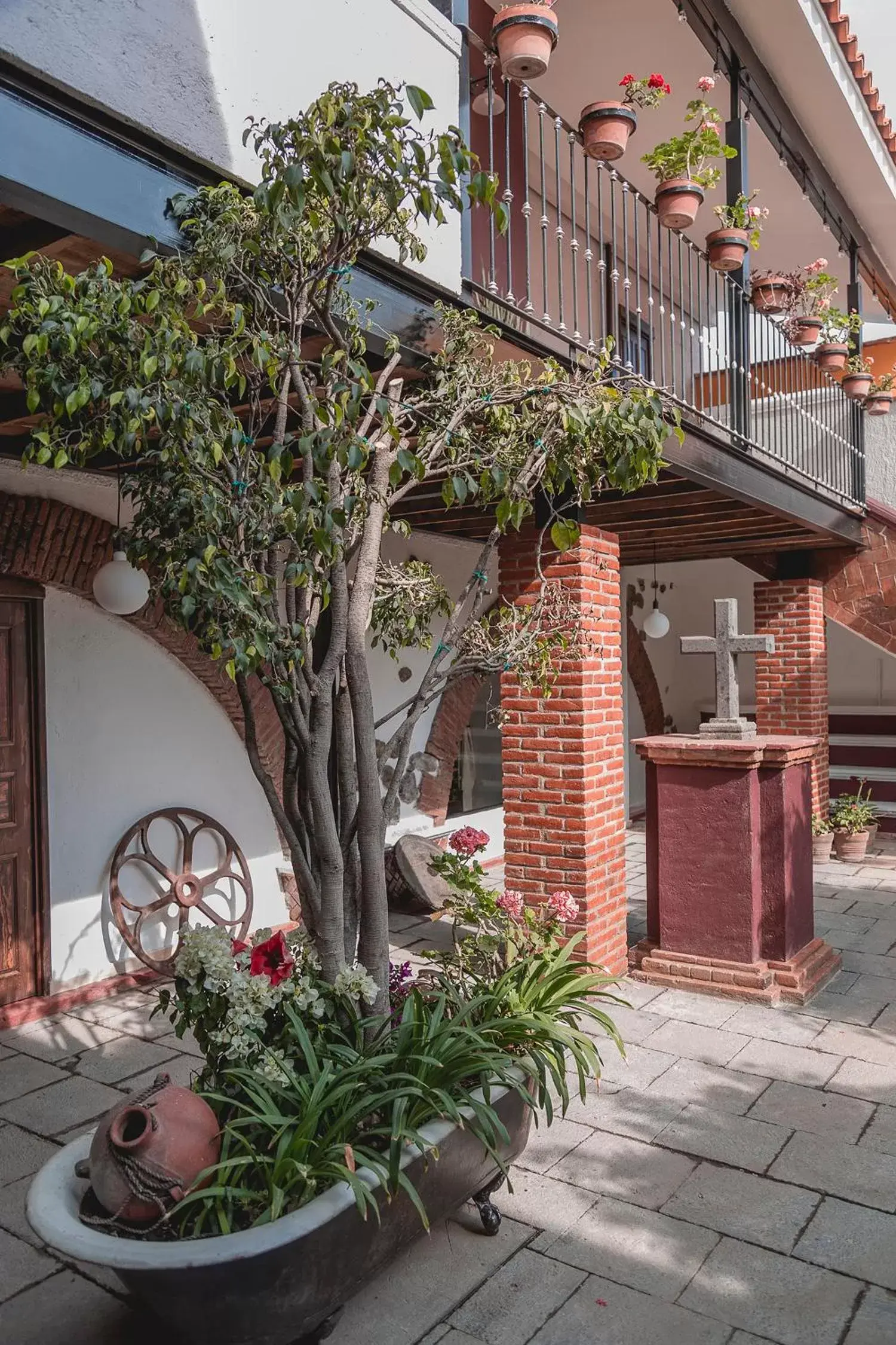 Patio, Property Building in Casa Eva Hotel Boutique & Spa